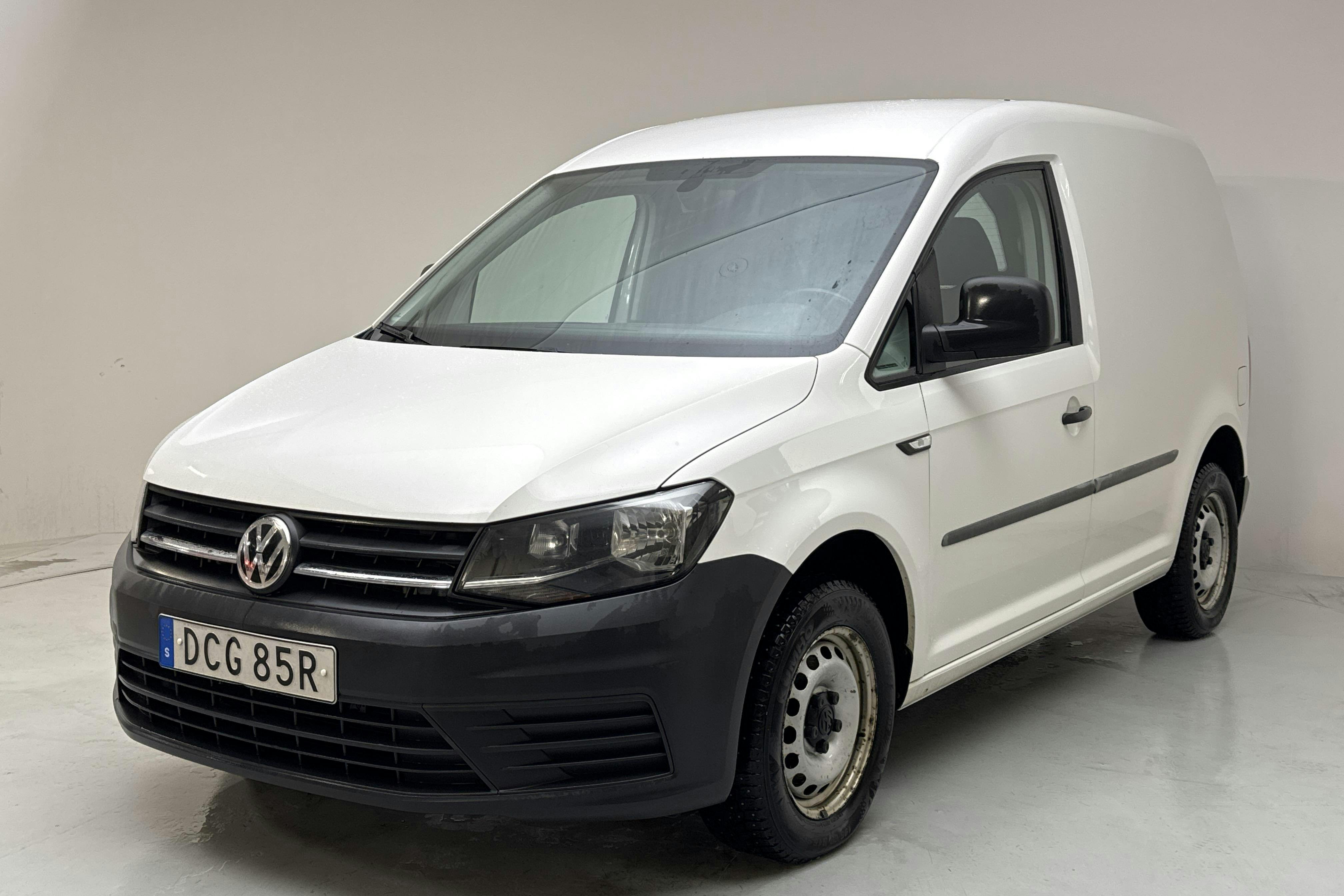Præsentationsfoto 1 af 13: VW Caddy 2.0 TDI Skåp (102hk) - 226 570 kilometer - Salgsautomat - Hvid - 2019
