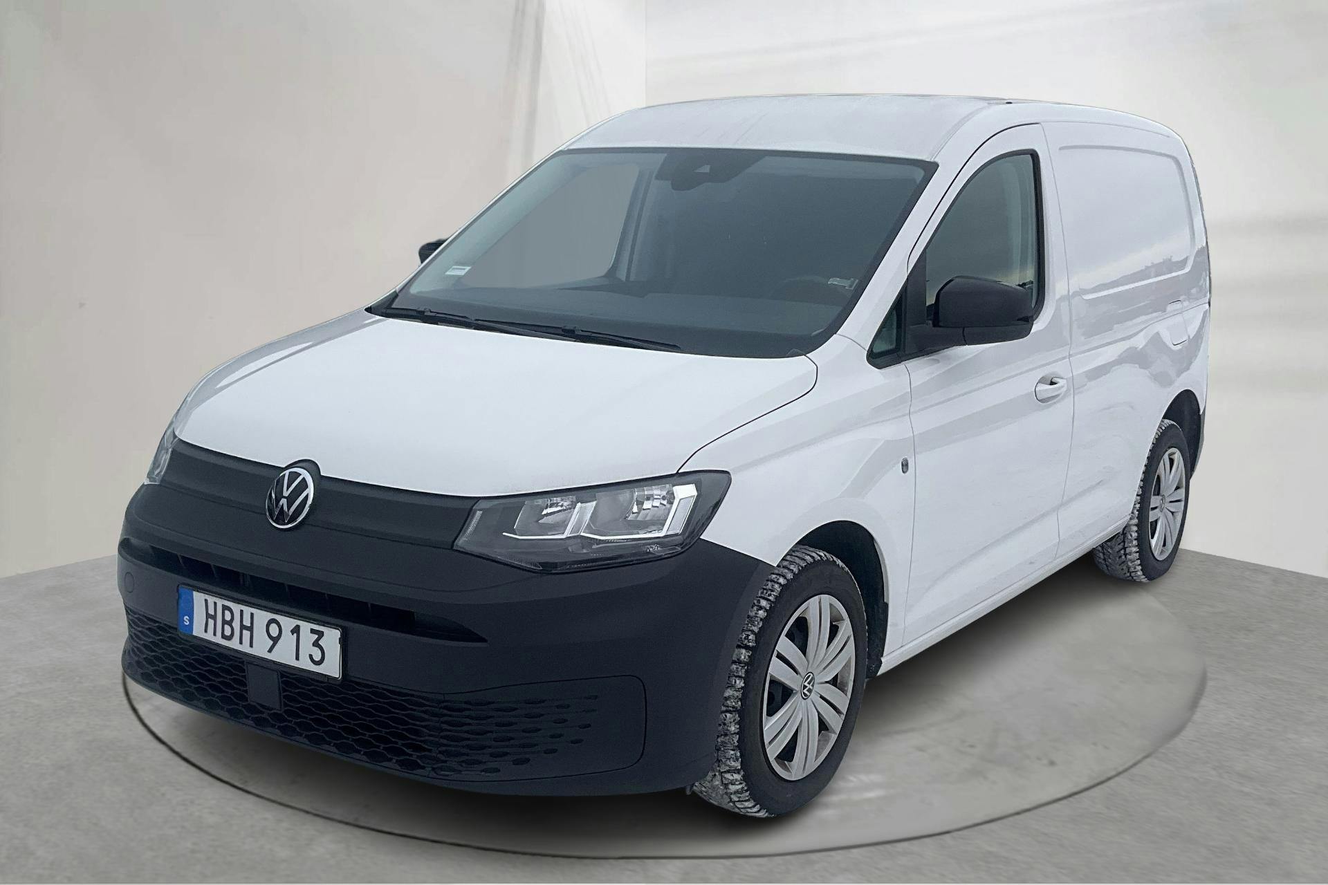 Presentationsfoto 1 av 15: VW Caddy Cargo 2.0 TDI Skåp (122hk) - 3 524 mil - Automat - vit - 2021