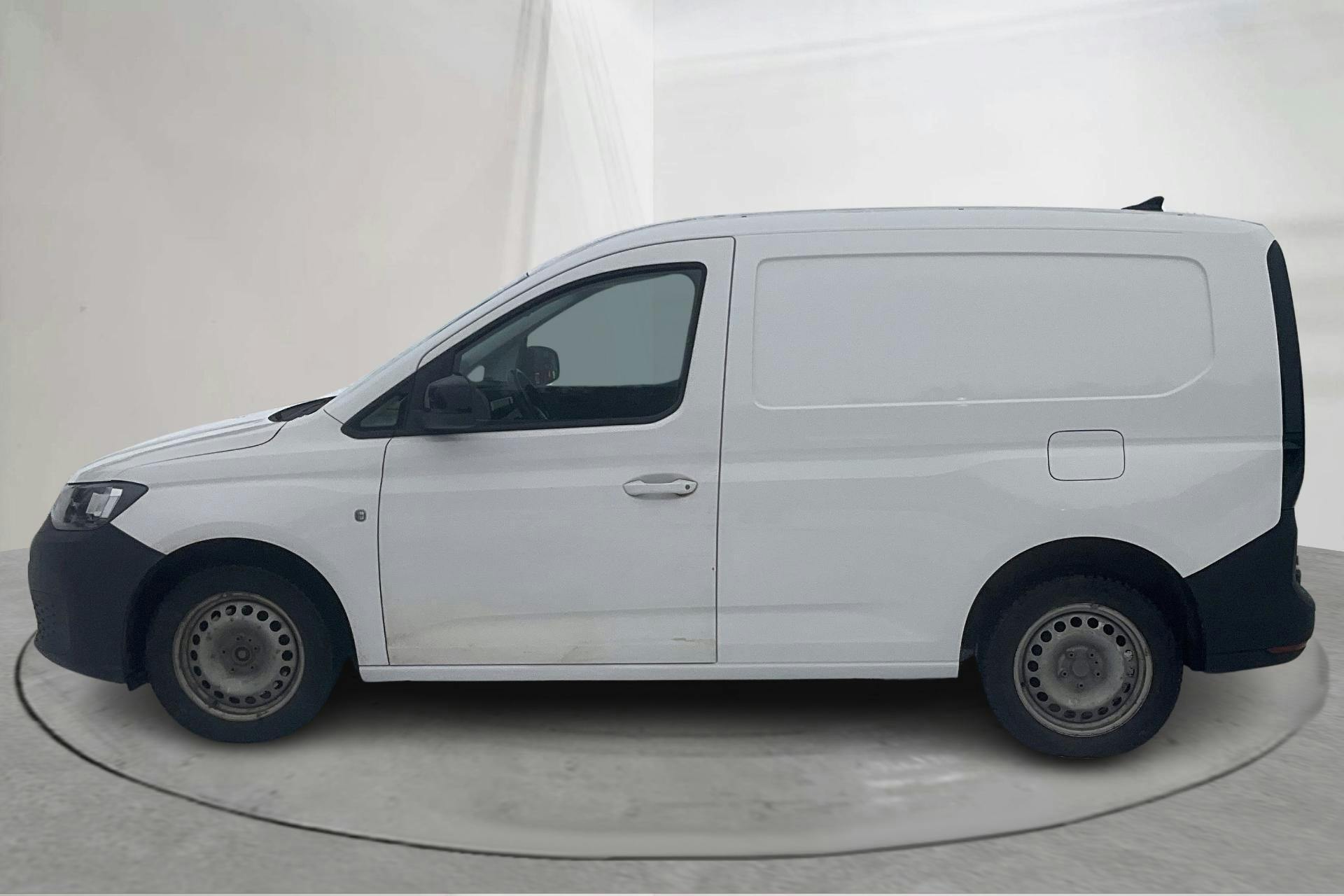 Presentationsfoto 2 av 16: VW Caddy Cargo 2.0 TDI Skåp (122hk) - 16 826 mil - Automat - vit - 2022