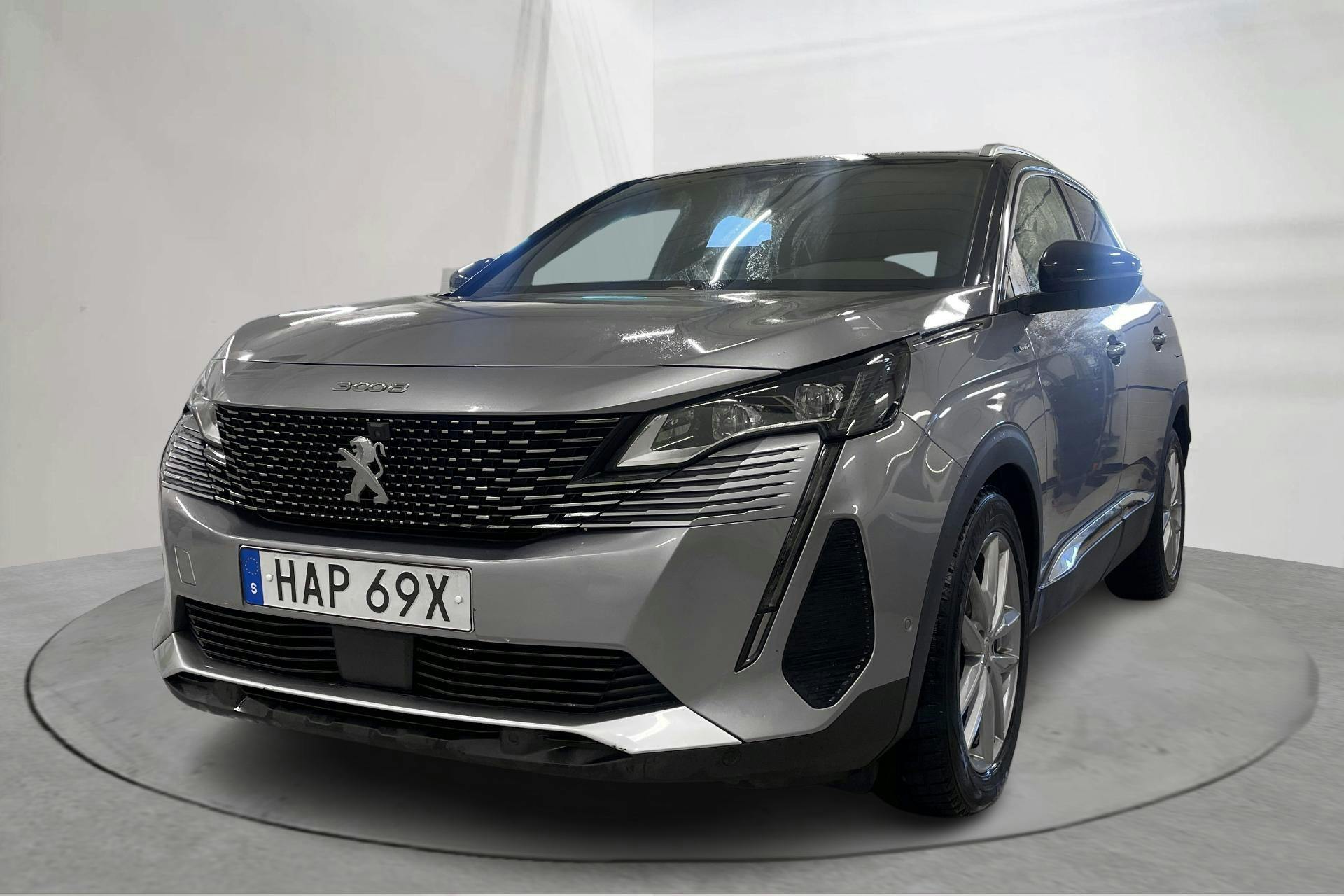 Presentation photo 1 of 20: Peugeot 3008 1.6 Plug-in Hybrid 4 (300hk) - 78 600 km - Automatic - gray - 2021