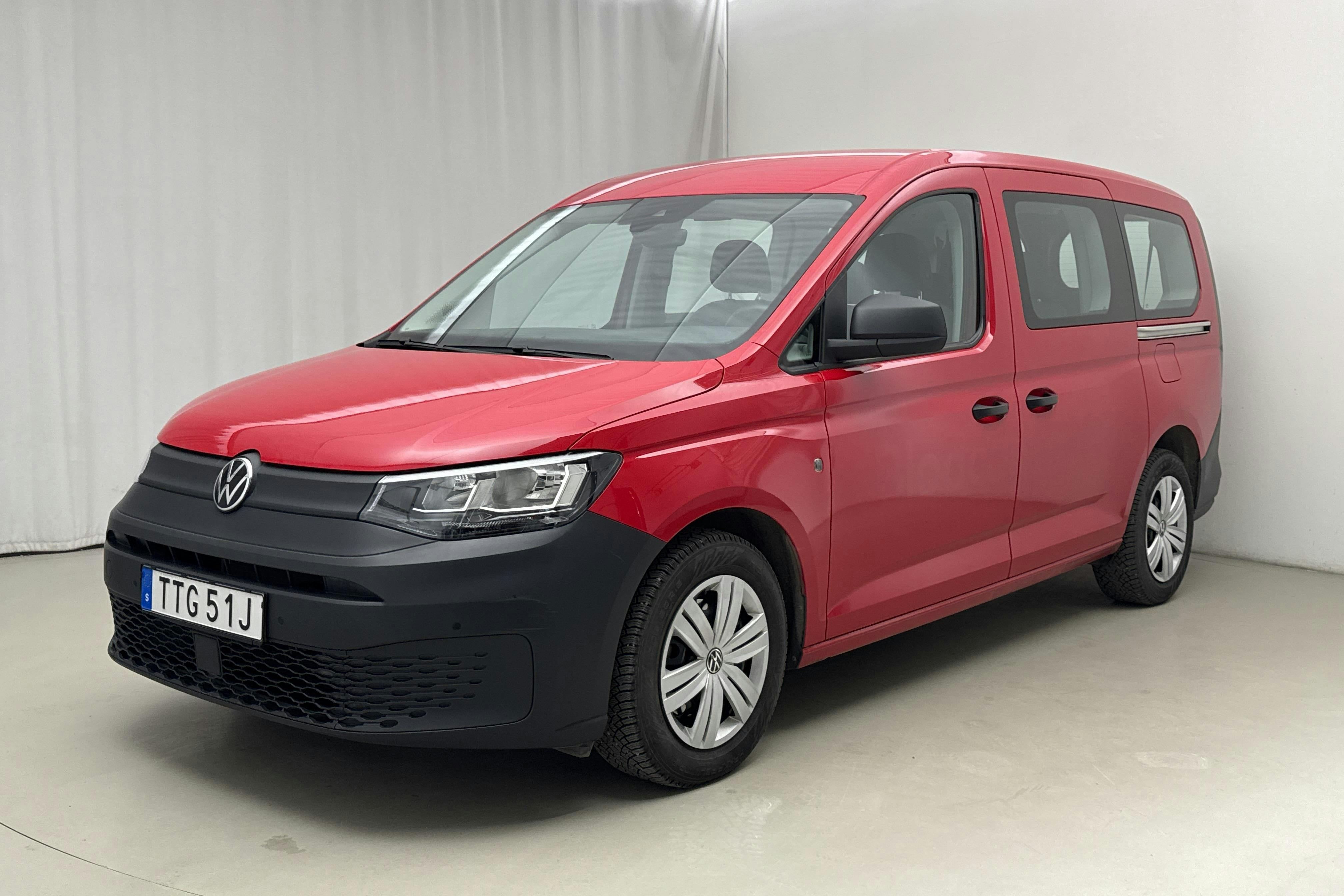 Presentation photo 1 of 16: VW Caddy Maxi 2.0 TDI (122hk) - 20 230 km - Automatic - red - 2024