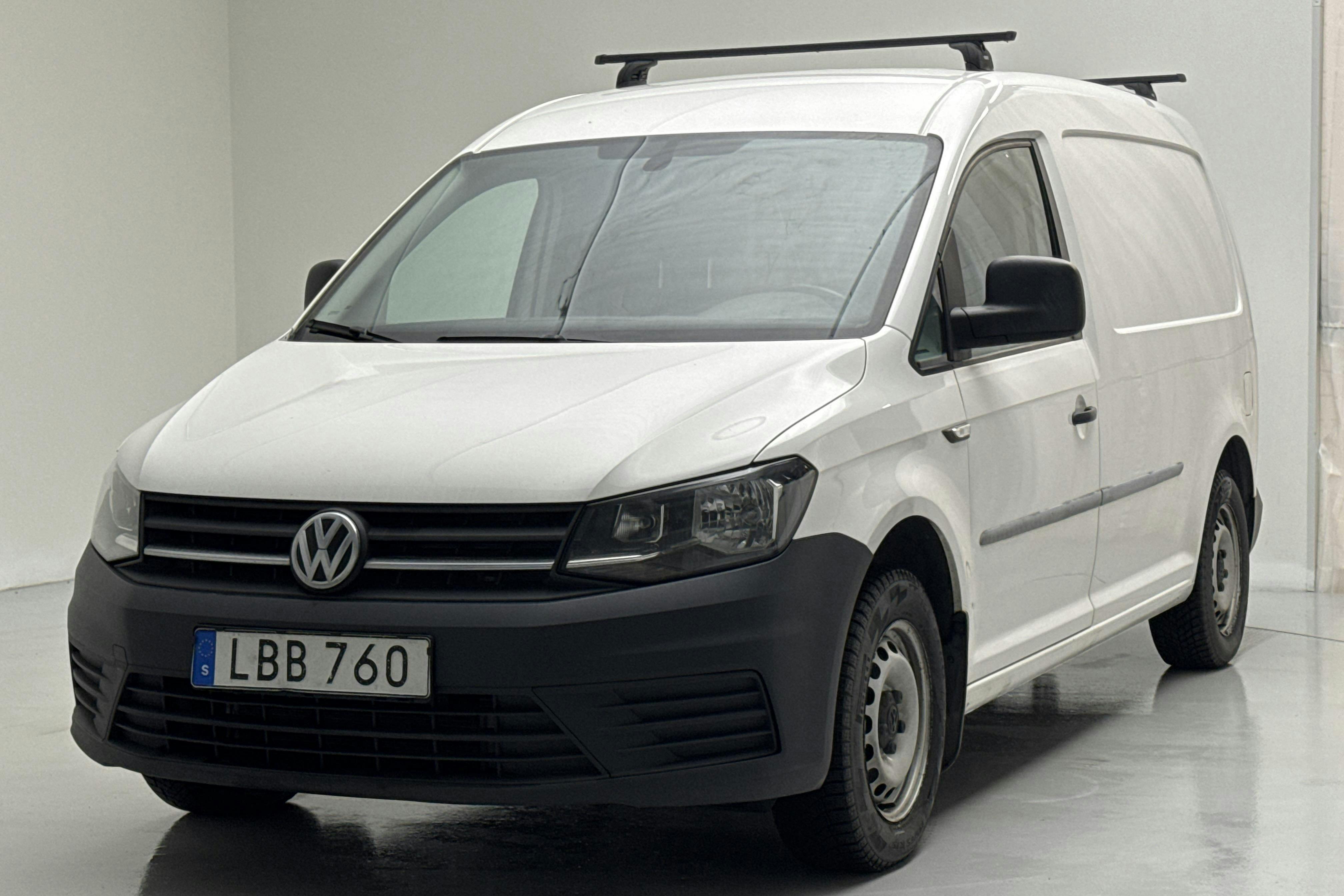 Presentation photo 1 of 13: VW Caddy 2.0 TDI Maxi Skåp (102hk) - 154 420 km - Manual - white - 2018