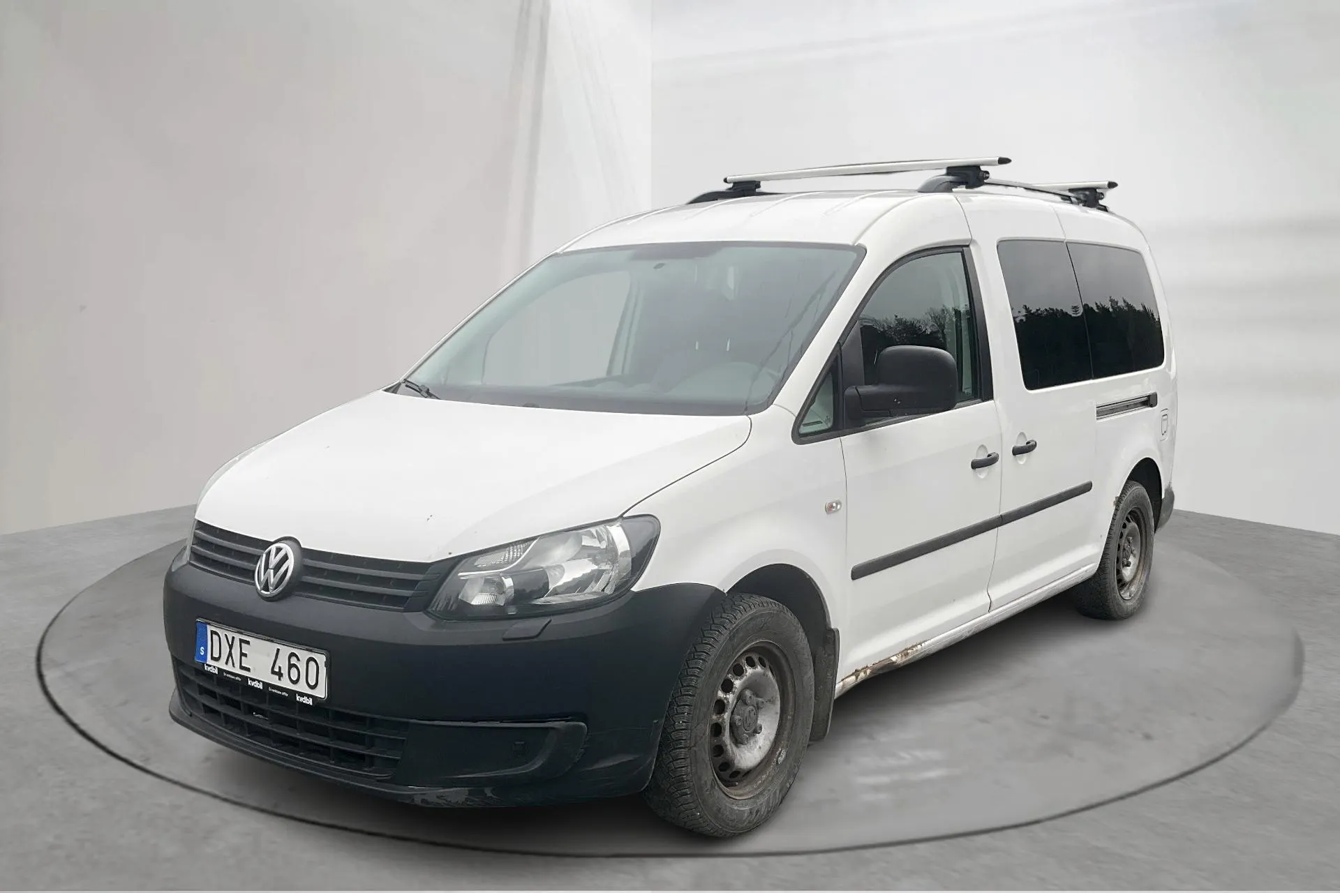 Presentationsfoto 1 av 12: VW Caddy 2.0 Ecofuel Maxi Skåp (109hk) - 10 280 mil - Manuell - vit - 2013