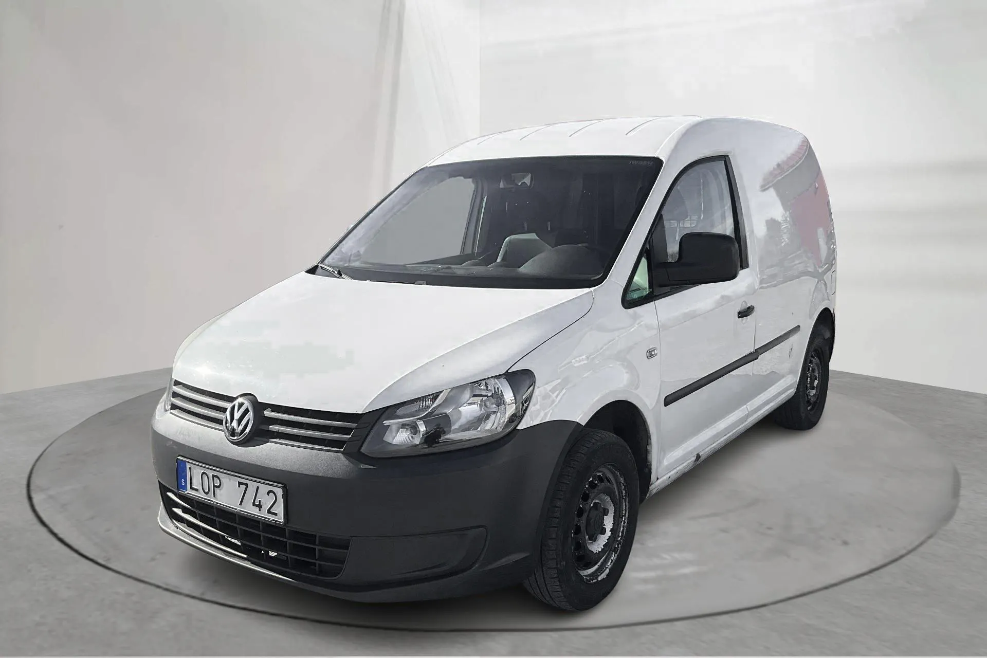 Presentationsfoto 1 av 12: VW Caddy 2.0 Ecofuel Skåp (109hk) - 17 627 mil - Manuell - vit - 2011