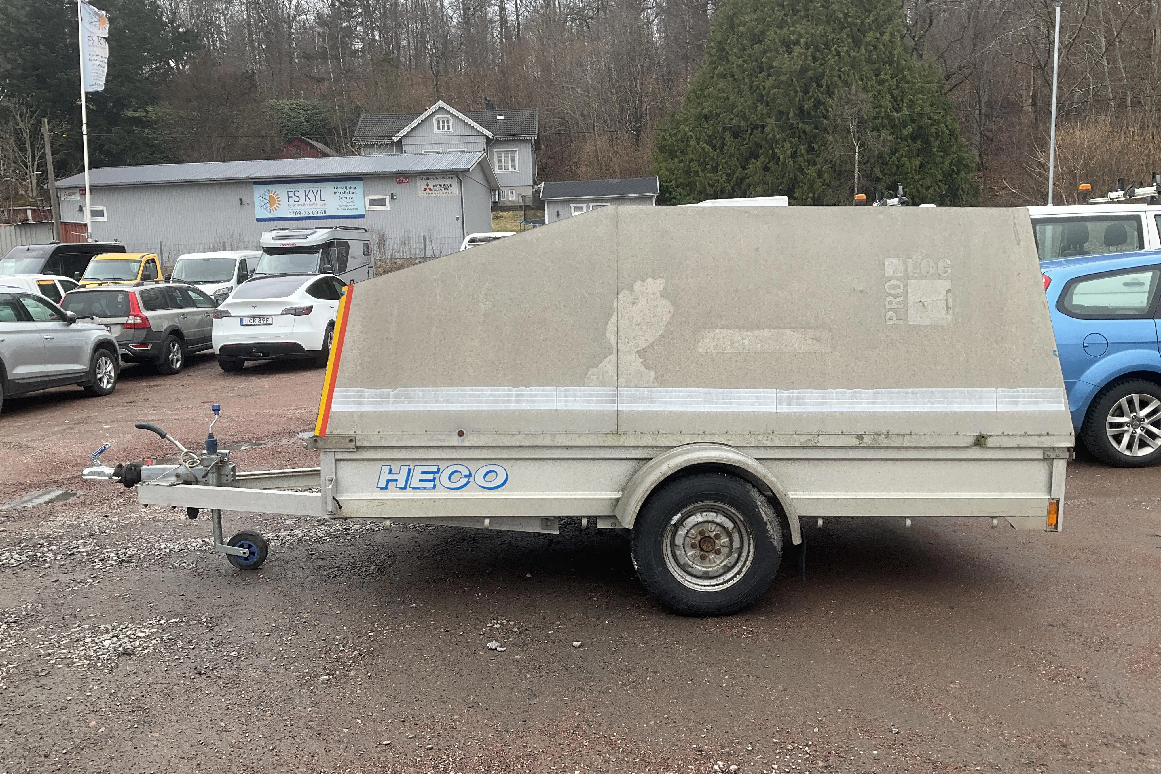 Presentation photo 2 of 8: HECO 1300 M Kåpsläpvagn Släpvagn - 0 km - Light Grey - 1988