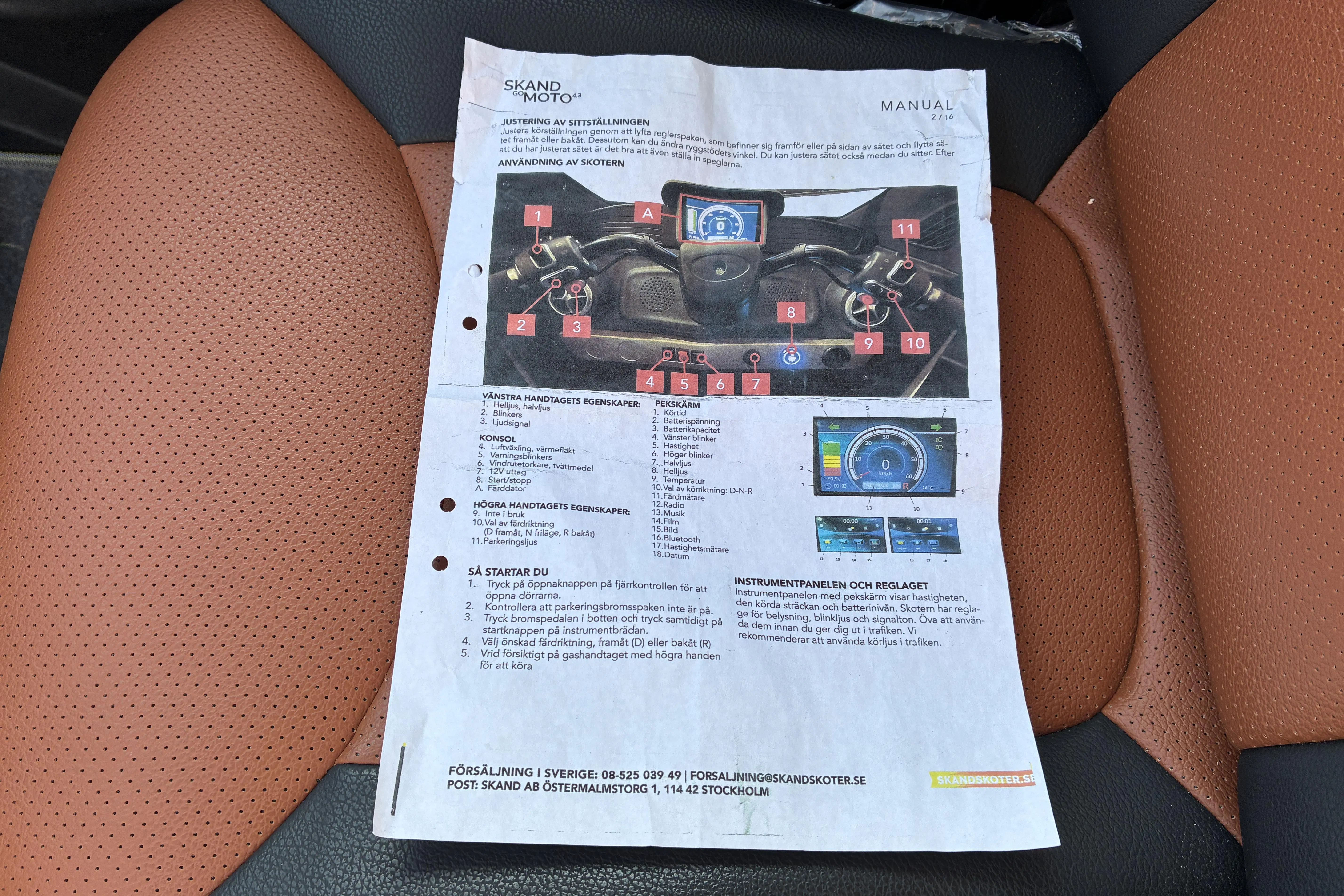 Presentation photo 26 of 26: SKAND GOMOTO 4.3 Moped Klass II Eldriven - 20 km - 2021