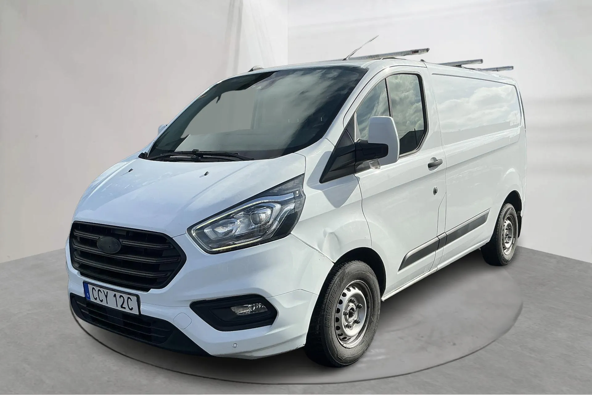 Presentationsfoto 1 av 16: Ford Transit Custom 280 (105hk) - 19 465 mil - Manuell - vit - 2020