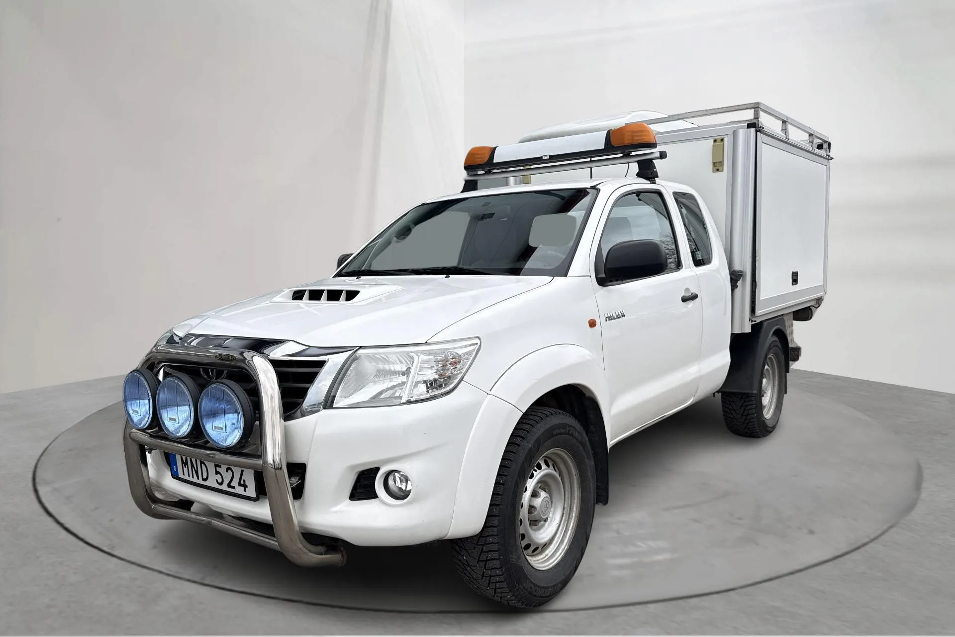 Præsentationsfoto 1 af 19: Toyota Hilux 2.5 D-4D 4WD (144hk) - 170 880 kilometer - Manuel - Hvid - 2014