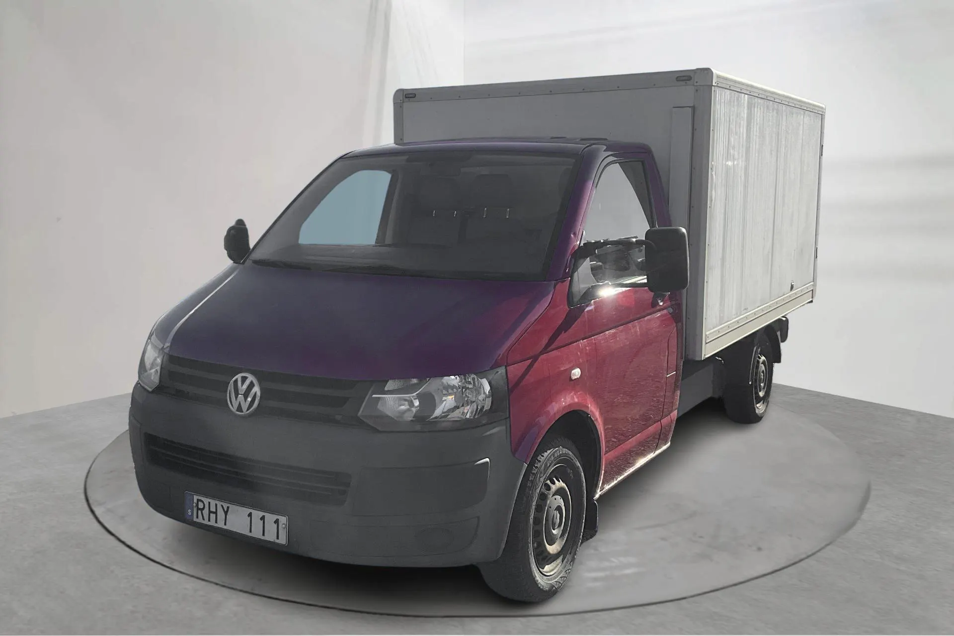 Presentation photo 1 of 14: VW Transporter T5 2.0 TDI Pickup (102hk) - 211 860 km - Manual - Dark Red - 2012