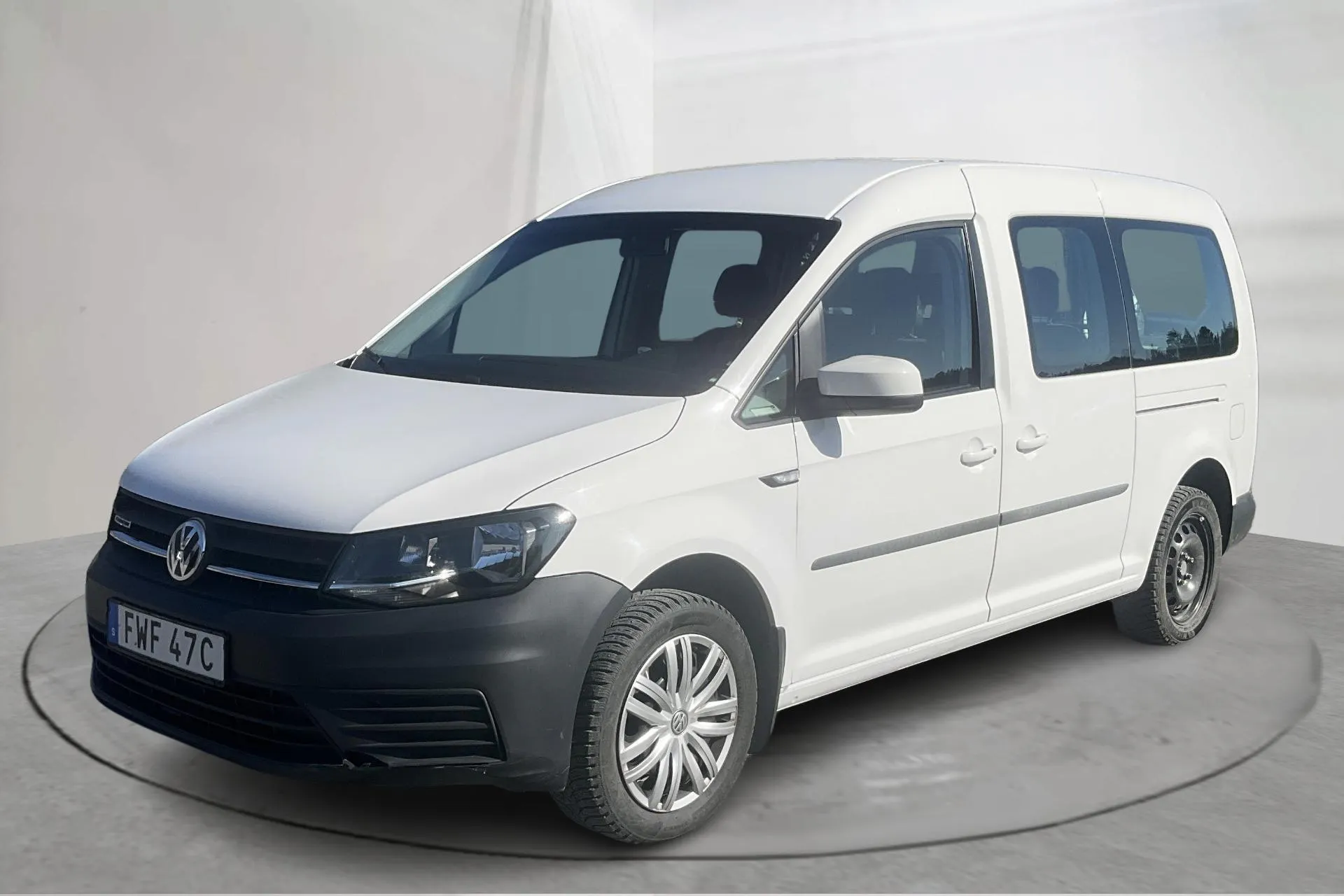 Presentationsfoto 1 av 12: VW Caddy Maxi Combi 1.4 TGI (110hk) - 11 398 mil - Manuell - vit - 2020