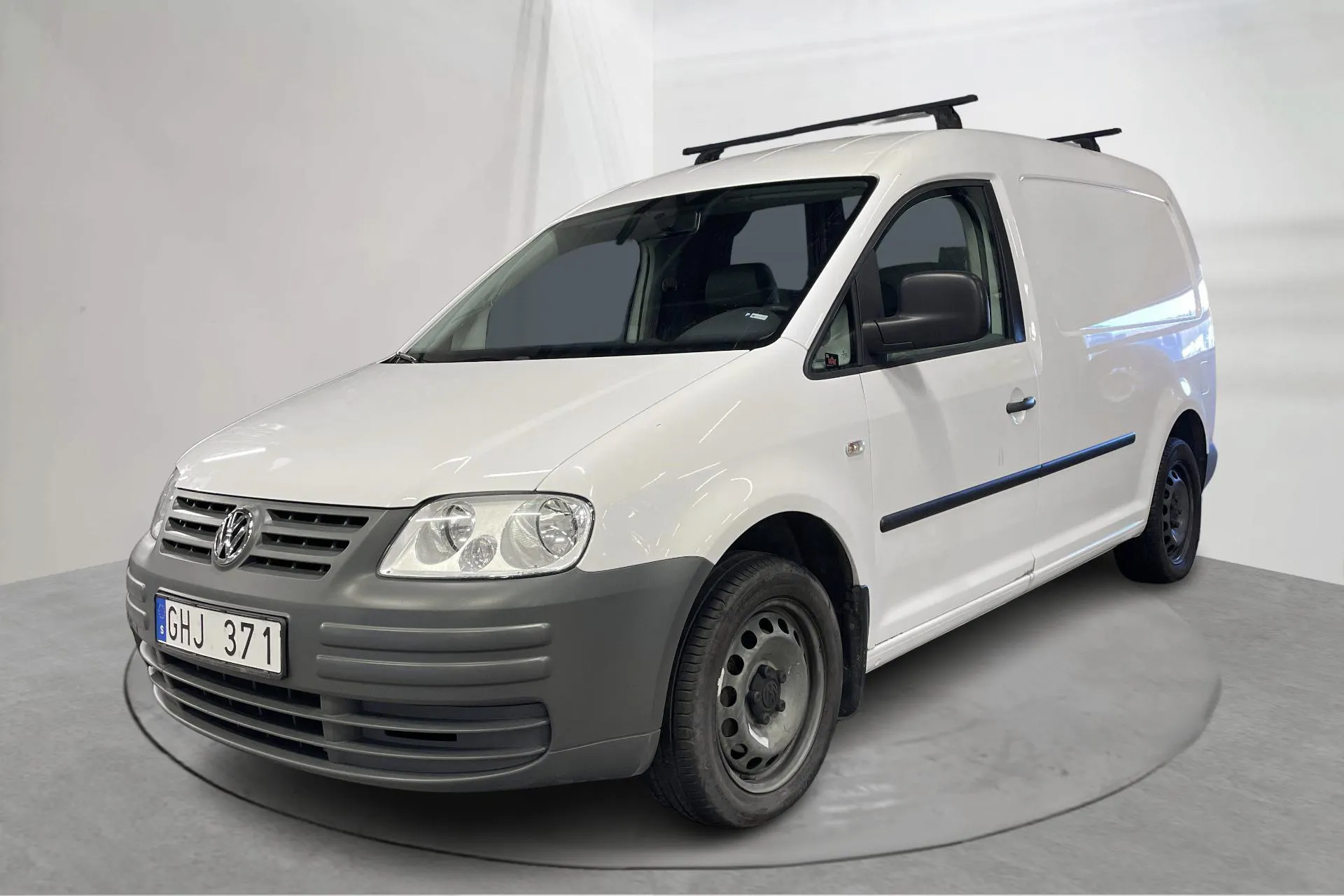 Presentationsfoto 1 av 16: VW Caddy 2.0 Ecofuel Maxi Skåp (109hk) - 12 159 mil - Manuell - vit - 2010