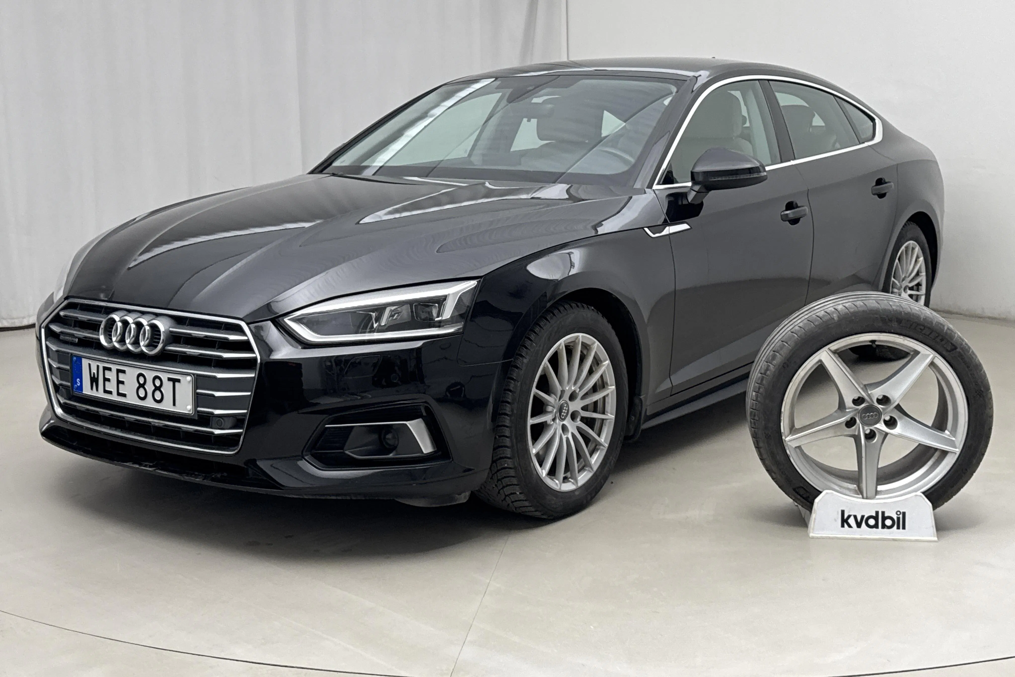 Presentation photo 1 of 18: Audi A5 Sportback 45 TFSI quattro (245hk) - 95 030 km - Automatic - black - 2019