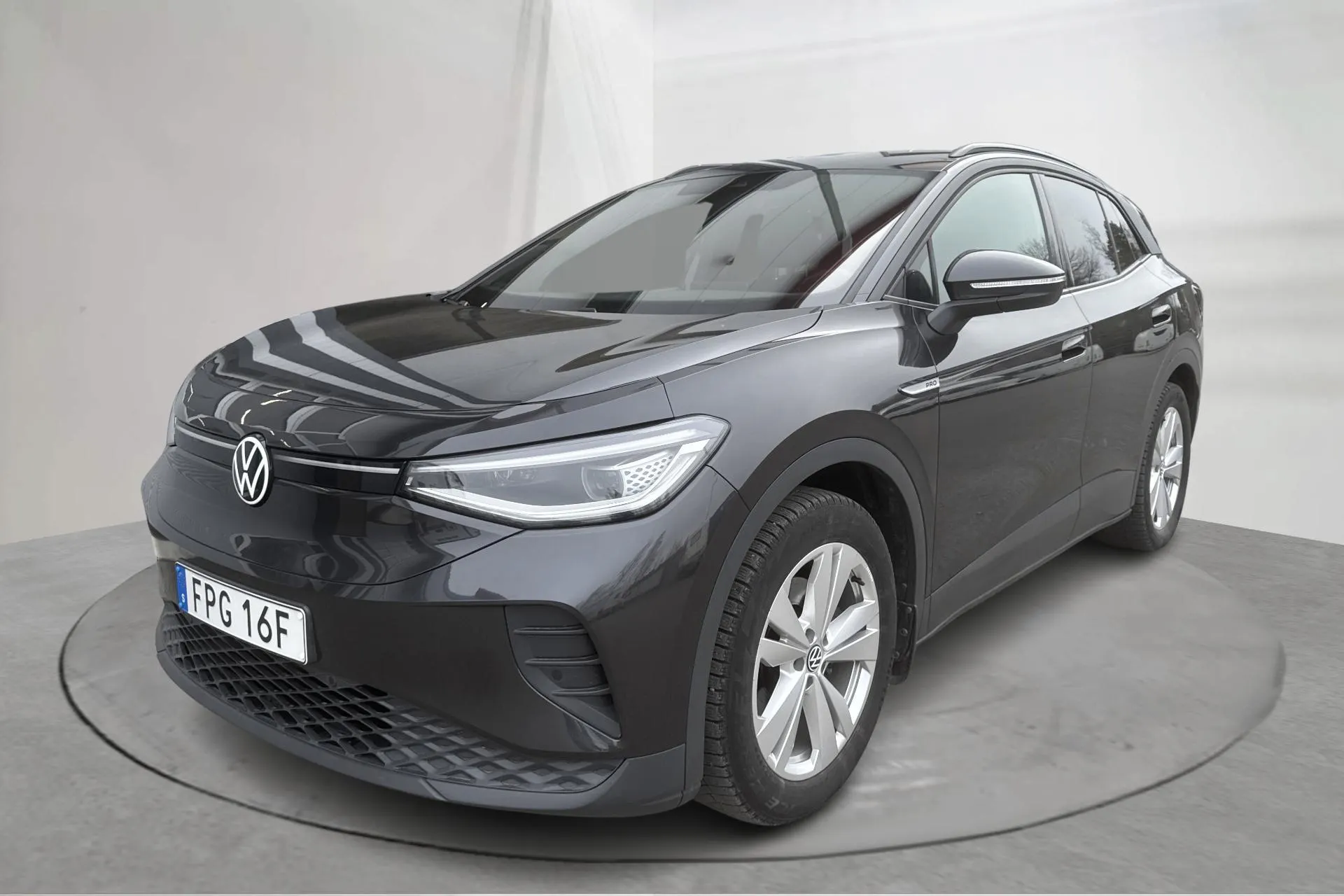 Presentation photo 1 of 17: VW ID.4 77kWh (204hk) - 78 730 km - Automatic - Dark Grey - 2022