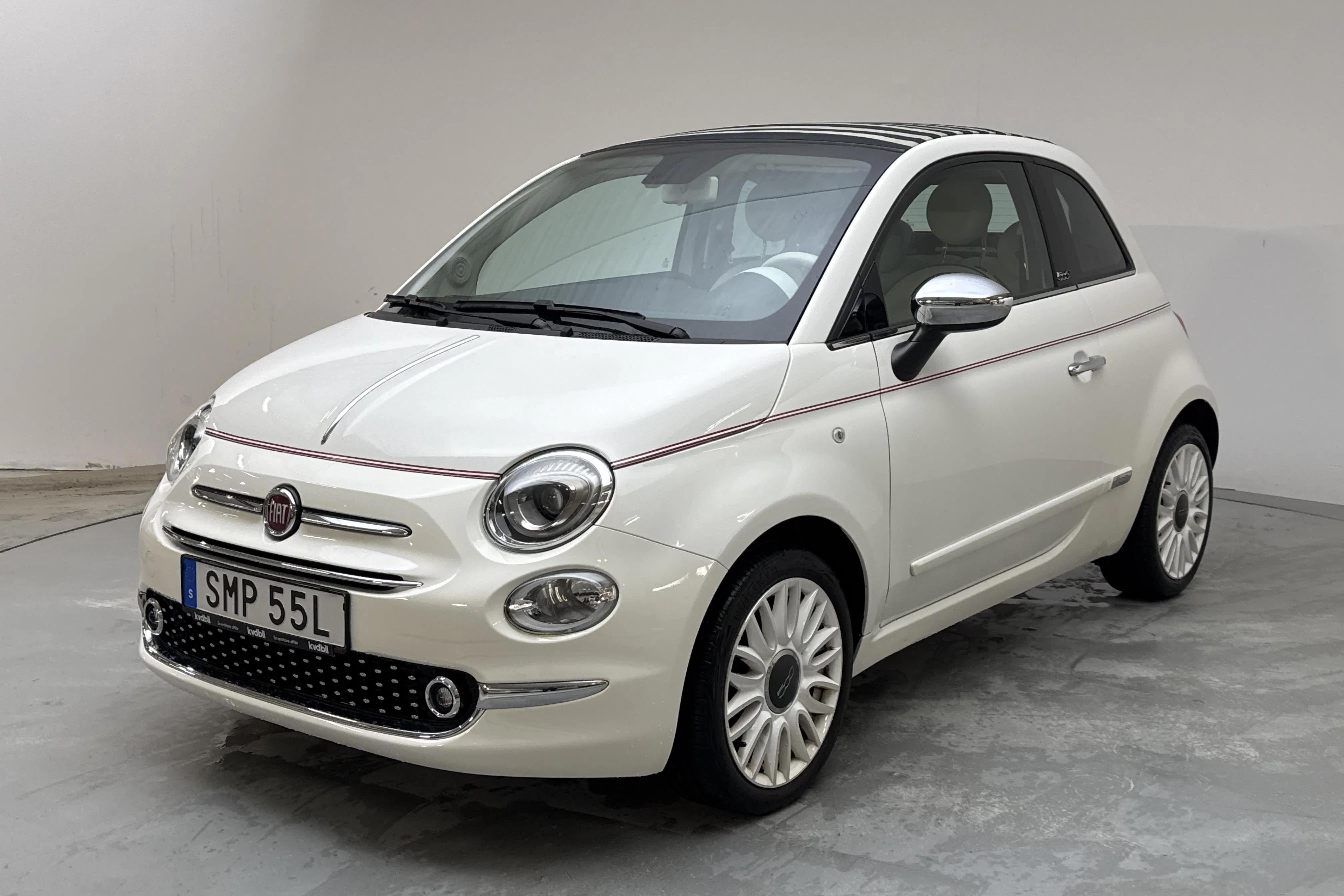 Presentationsfoto 1 av 18: Fiat 500 BSG (70hk) - 3 183 mil - Manuell - vit - 2021