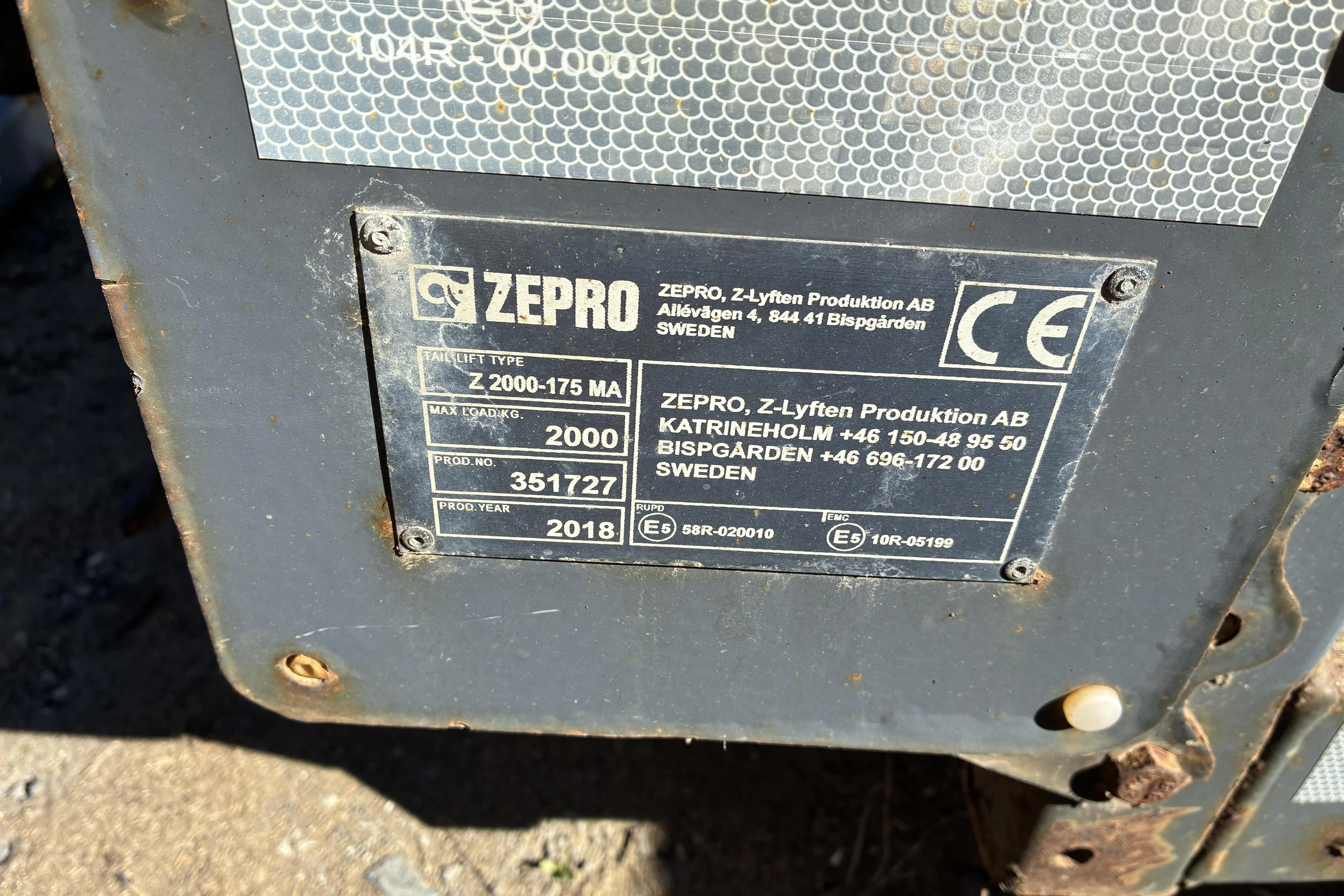 Presentationsfoto 7 av 7: ZEPRO Z 2000 – 175 MA, bakgavellyft (2018) - 0 km - 2018