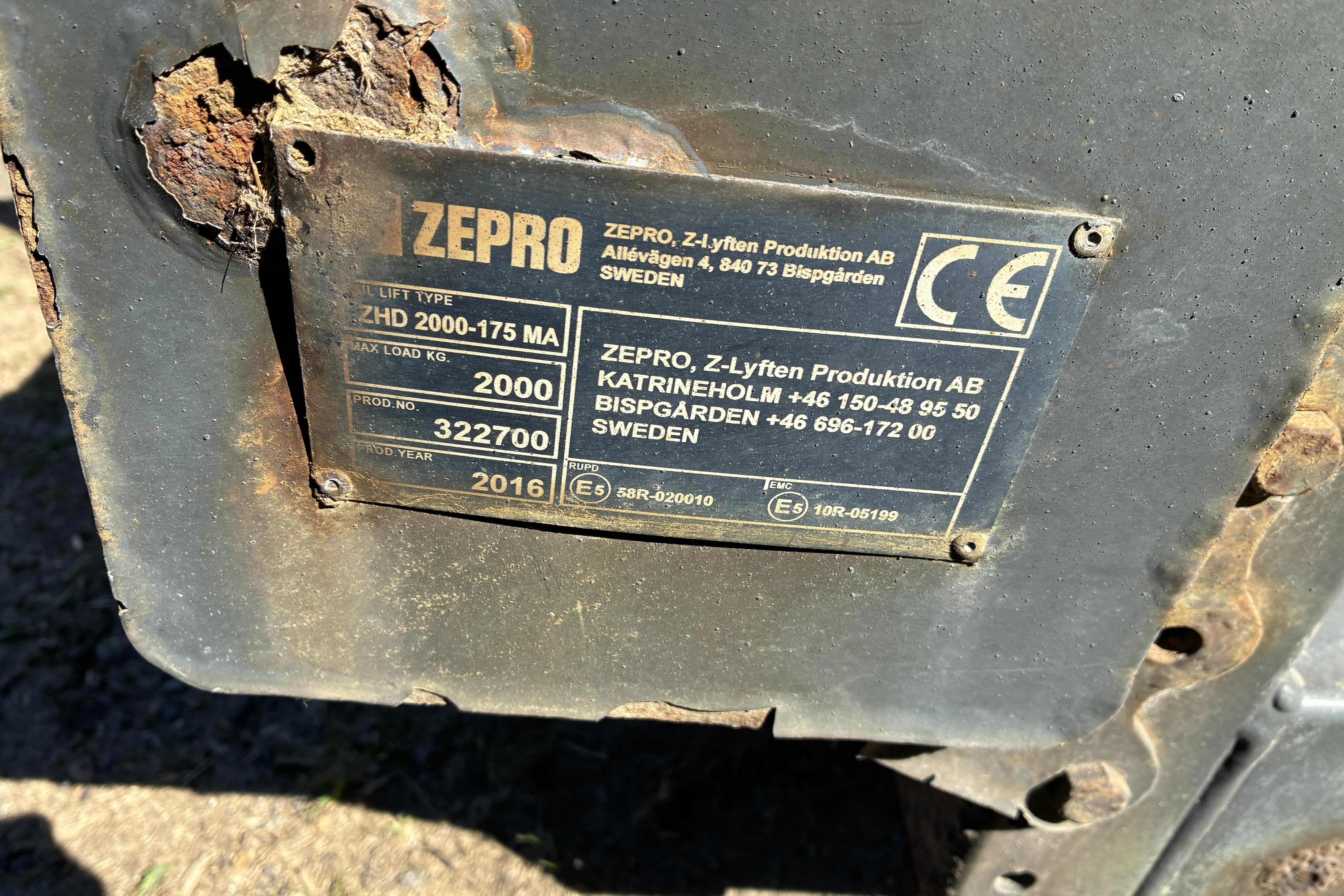 Presentationsfoto 7 av 7: ZEPRO Z 2000 – 175 MA, bakgavellyft (2016) - 0 km - 2016