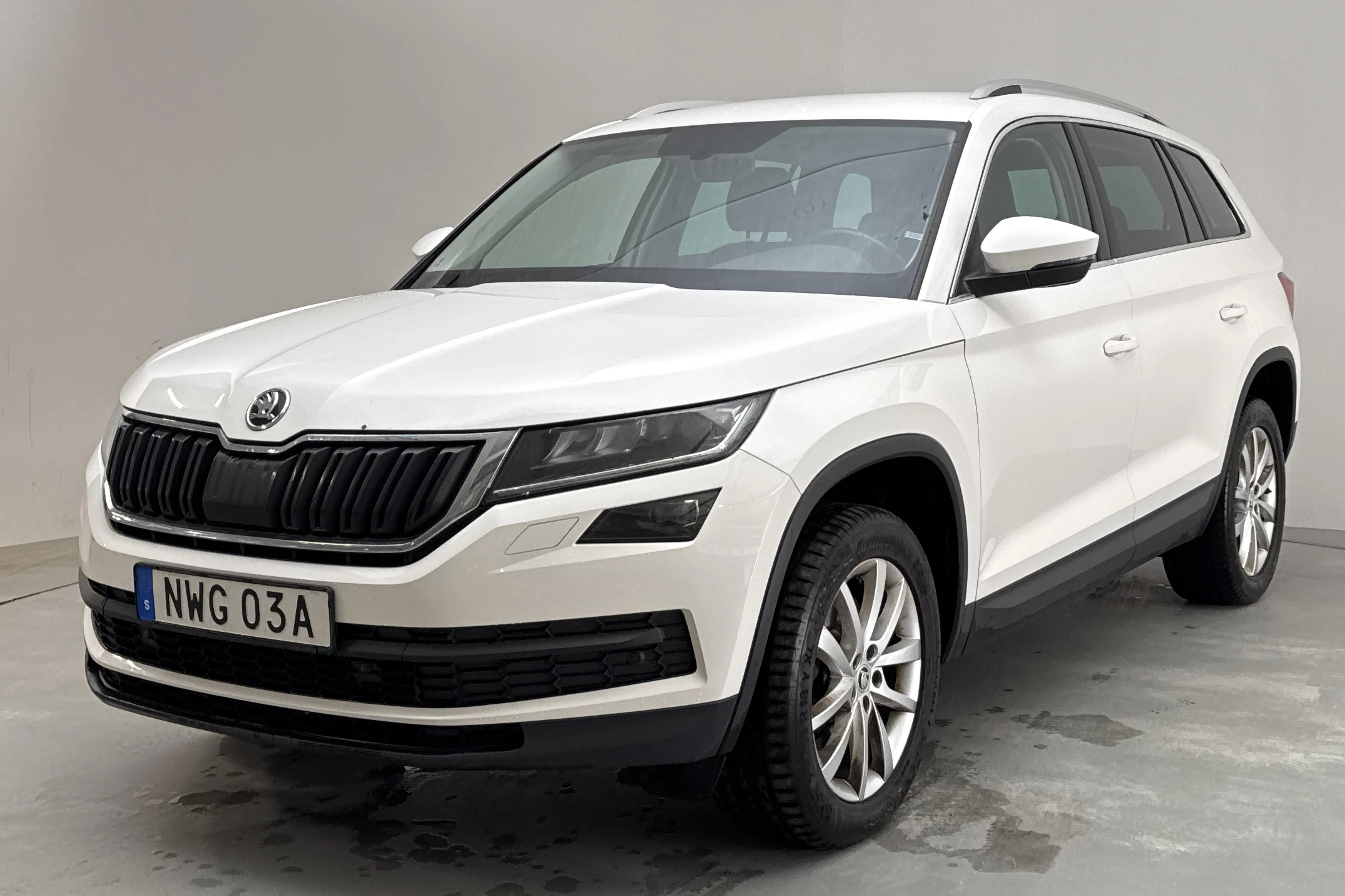 Presentationsfoto 1 av 14: Skoda Kodiaq 2.0 TDI 4X4 (190hk) - 28 505 mil - Automat - vit - 2020