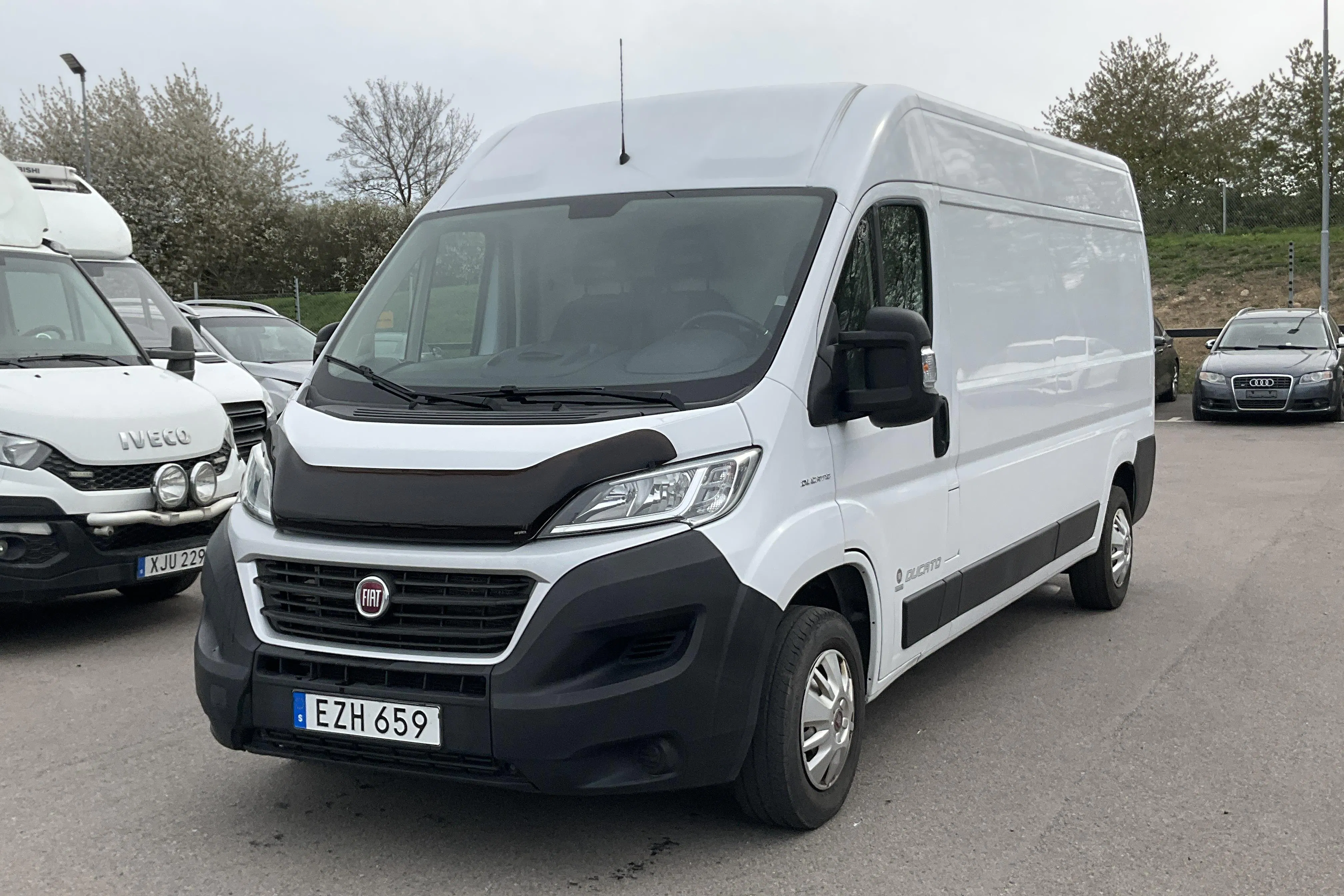 Presentationsfoto 1 av 14: Fiat Ducato 35 2.3 Multijet Skåp (150hk) - 6 827 mil - Manuell - vit - 2018