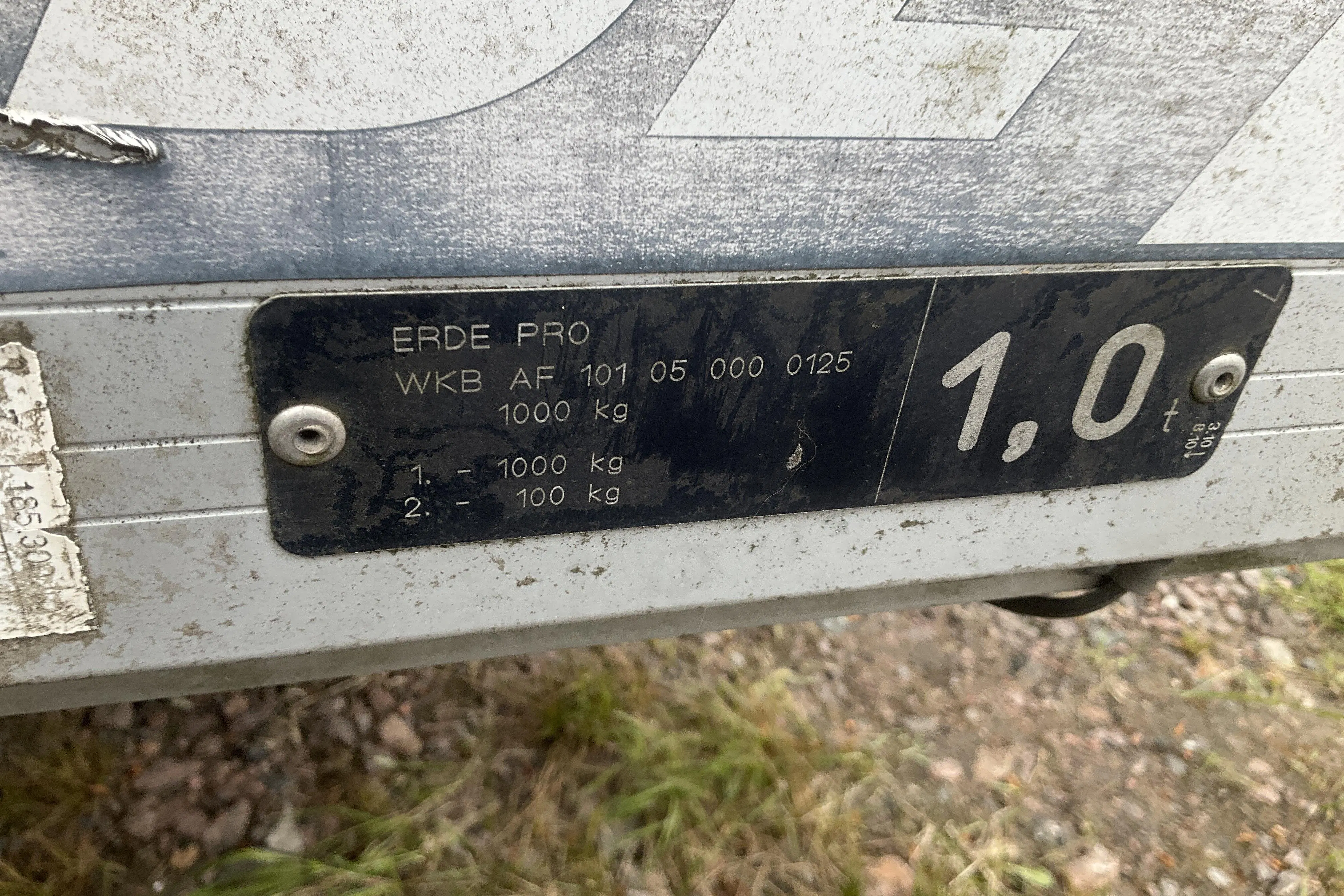 Presentationsfoto 9 av 9: ERDE PRO AF 101 Släpvagn - 0 km - grå - 2010