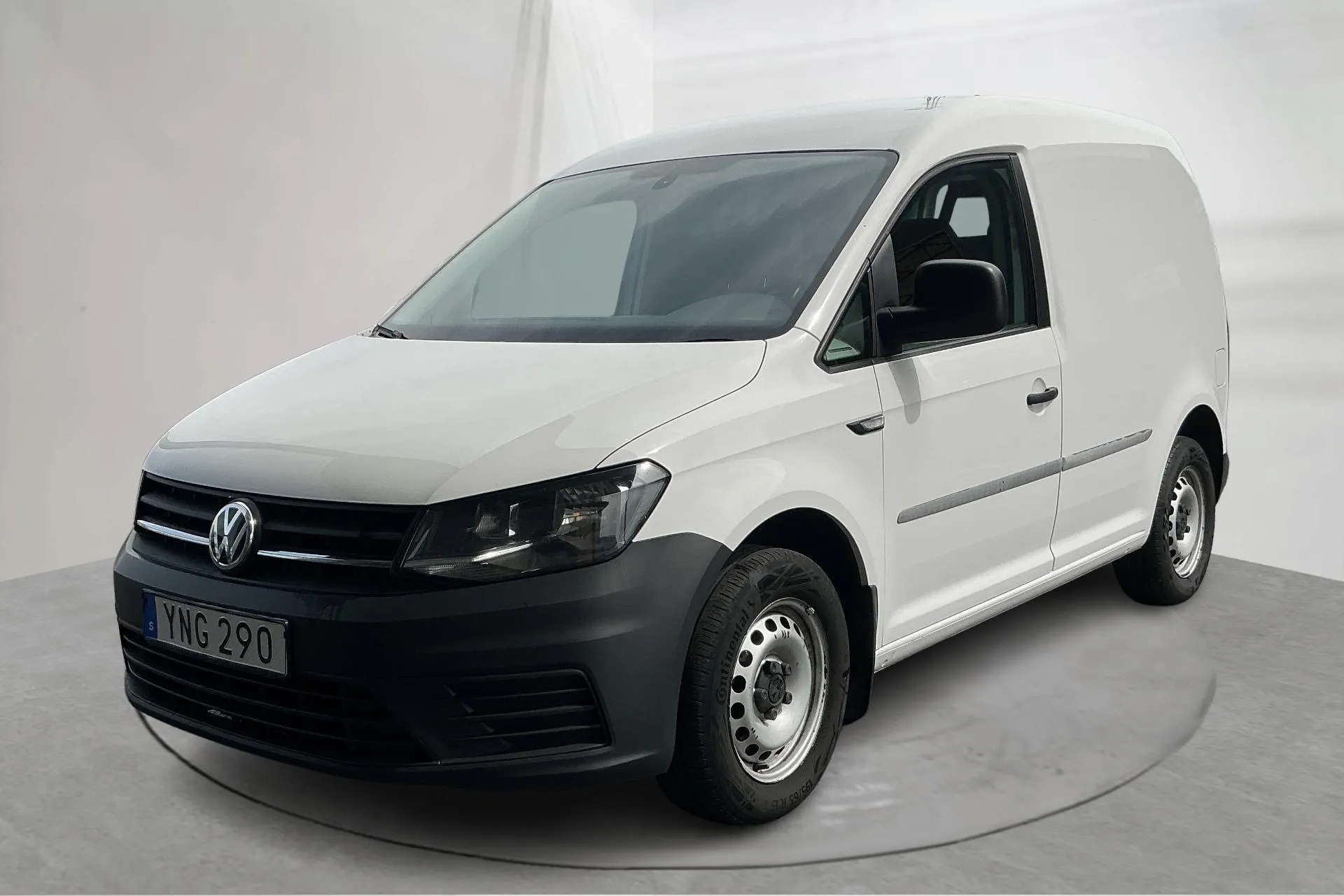 Presentationsfoto 1 av 14: VW Caddy 2.0 TDI Skåp (75hk) - 16 767 mil - Manuell - vit - 2017