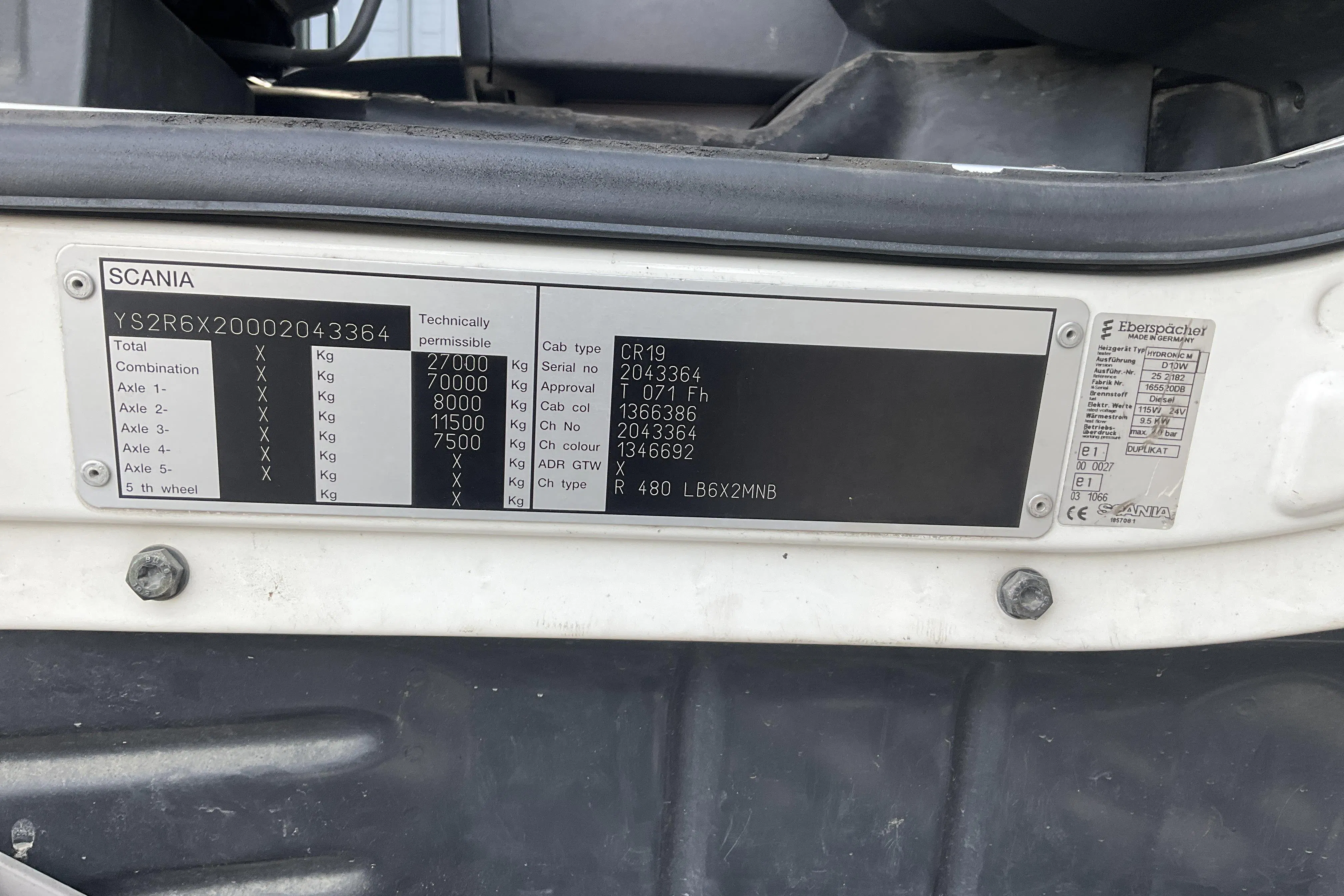 Presentation photo 46 of 46: SCANIA R480LB MNB - 223 935 km - Automatic - white - 2009