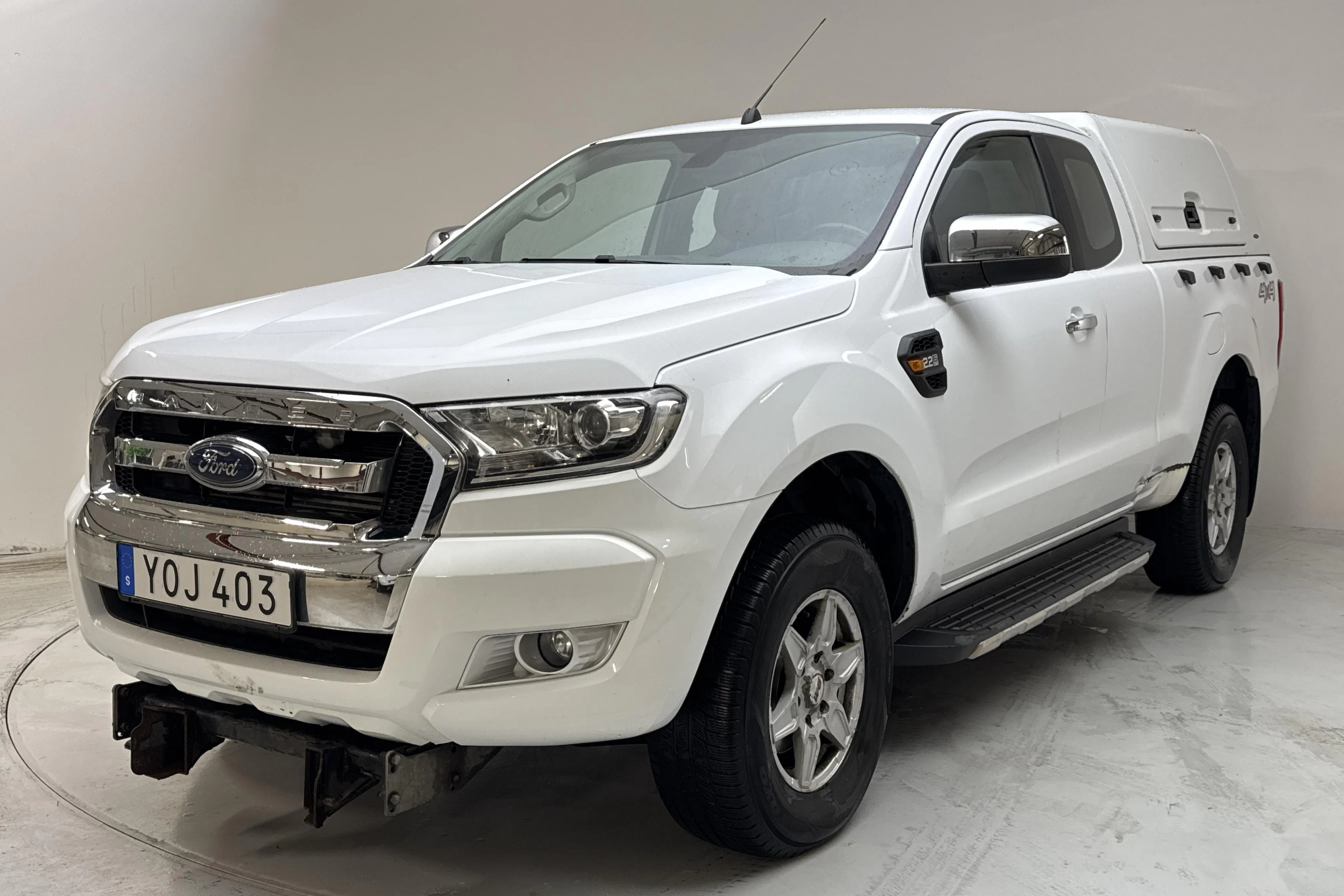 Presentationsfoto 1 av 14: Ford Ranger 2.2 TDCi 4WD (160hk) - 7 635 mil - Automat - vit - 2018