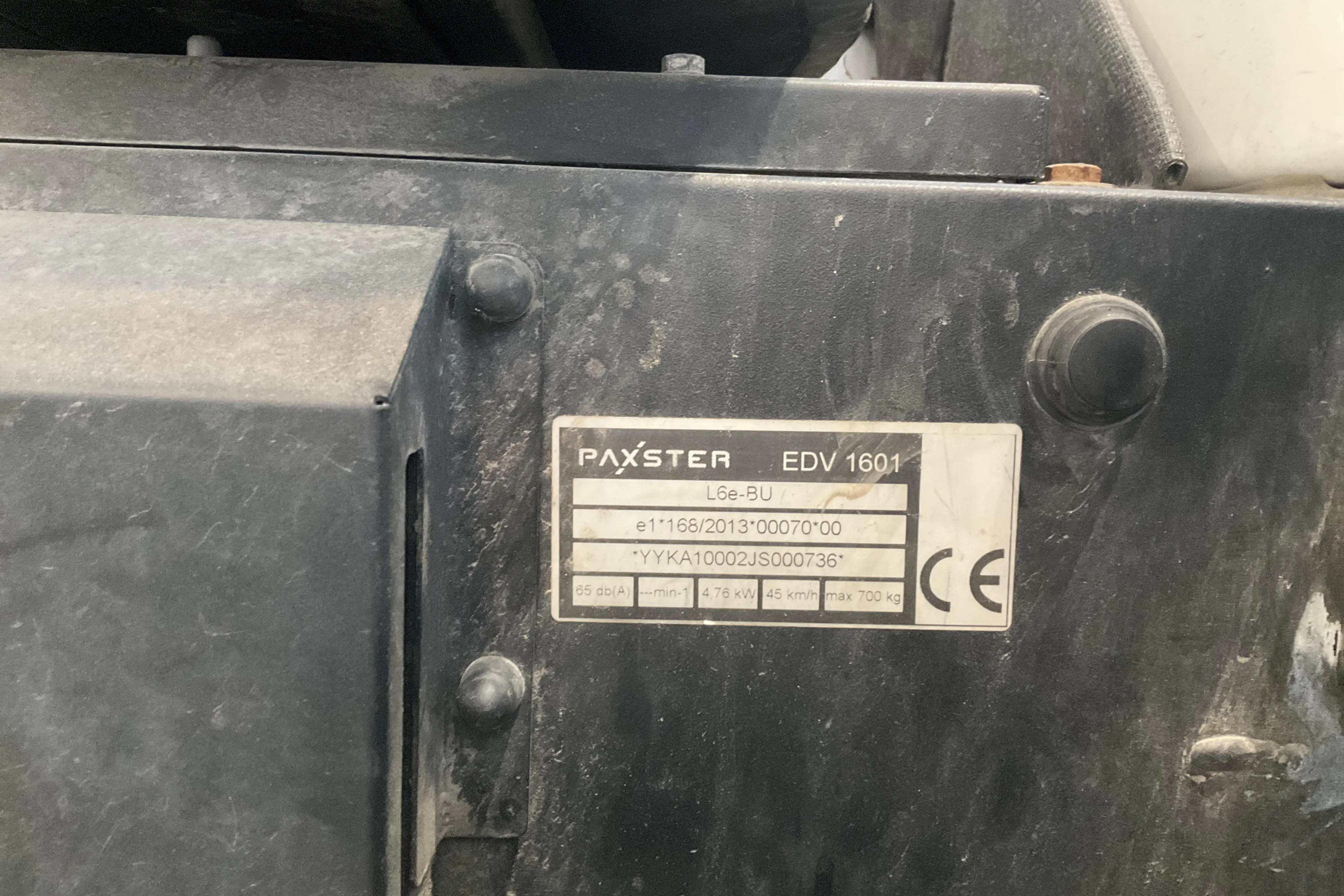 Presentation photo 13 of 13: PAXSTER EDV 1601 - 32 150 km - Automatic - white - 2018