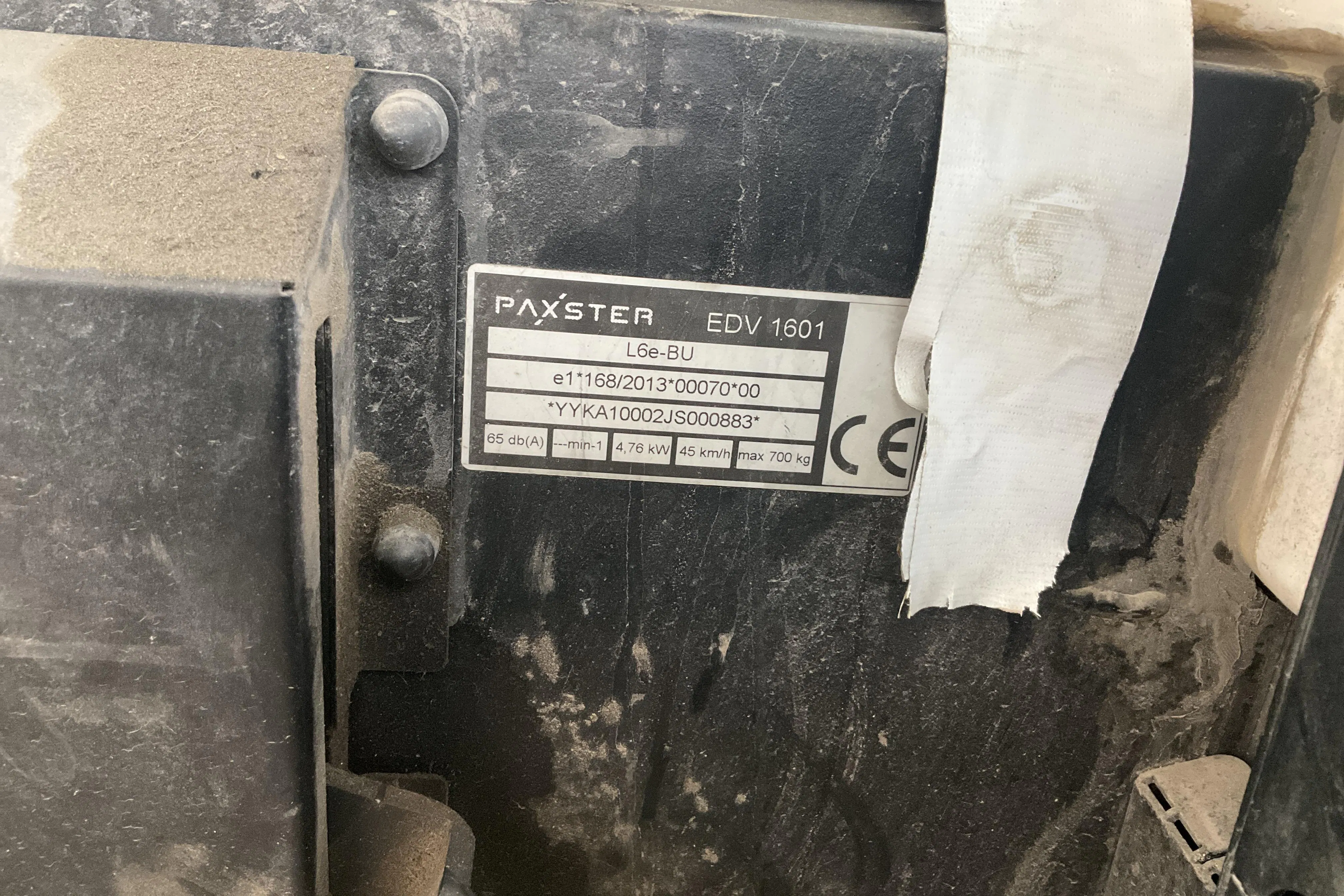 Presentation photo 15 of 15: PAXSTER EDV 1601 - 36 776 km - Automatic - white - 2018