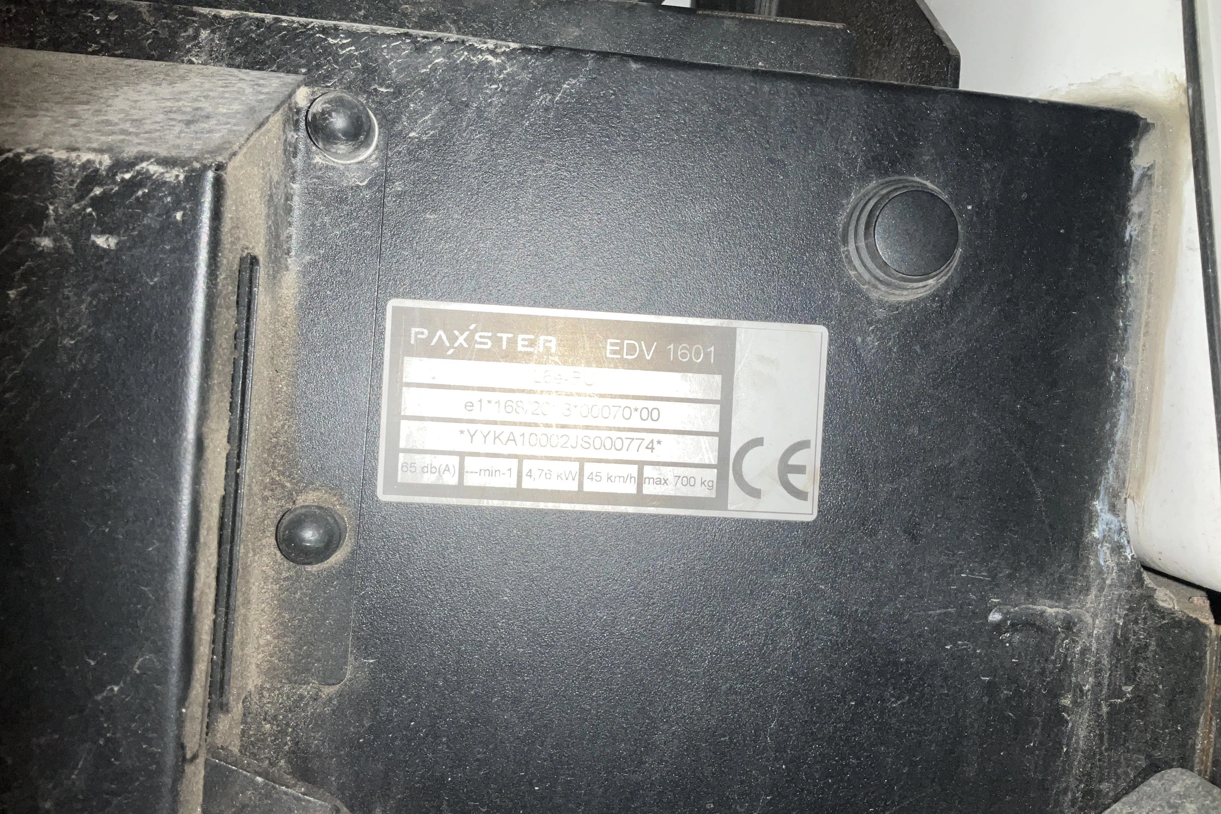 Presentation photo 12 of 12: PAXSTER EDV 1601 - 20 290 km - Automatic - white - 2018