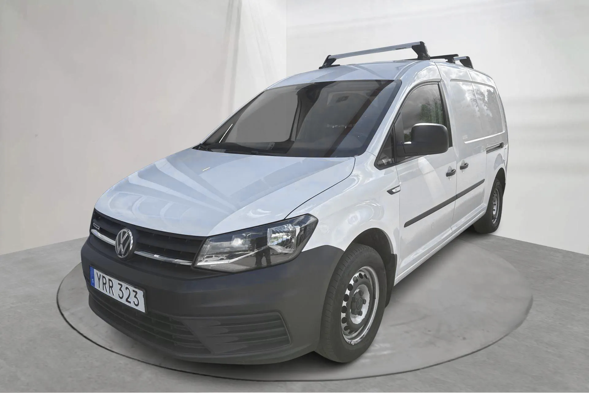 Presentationsfoto 1 av 14: VW Caddy 1.4 TGI Maxi Skåp (110hk) - 10 564 mil - Automat - vit - 2018