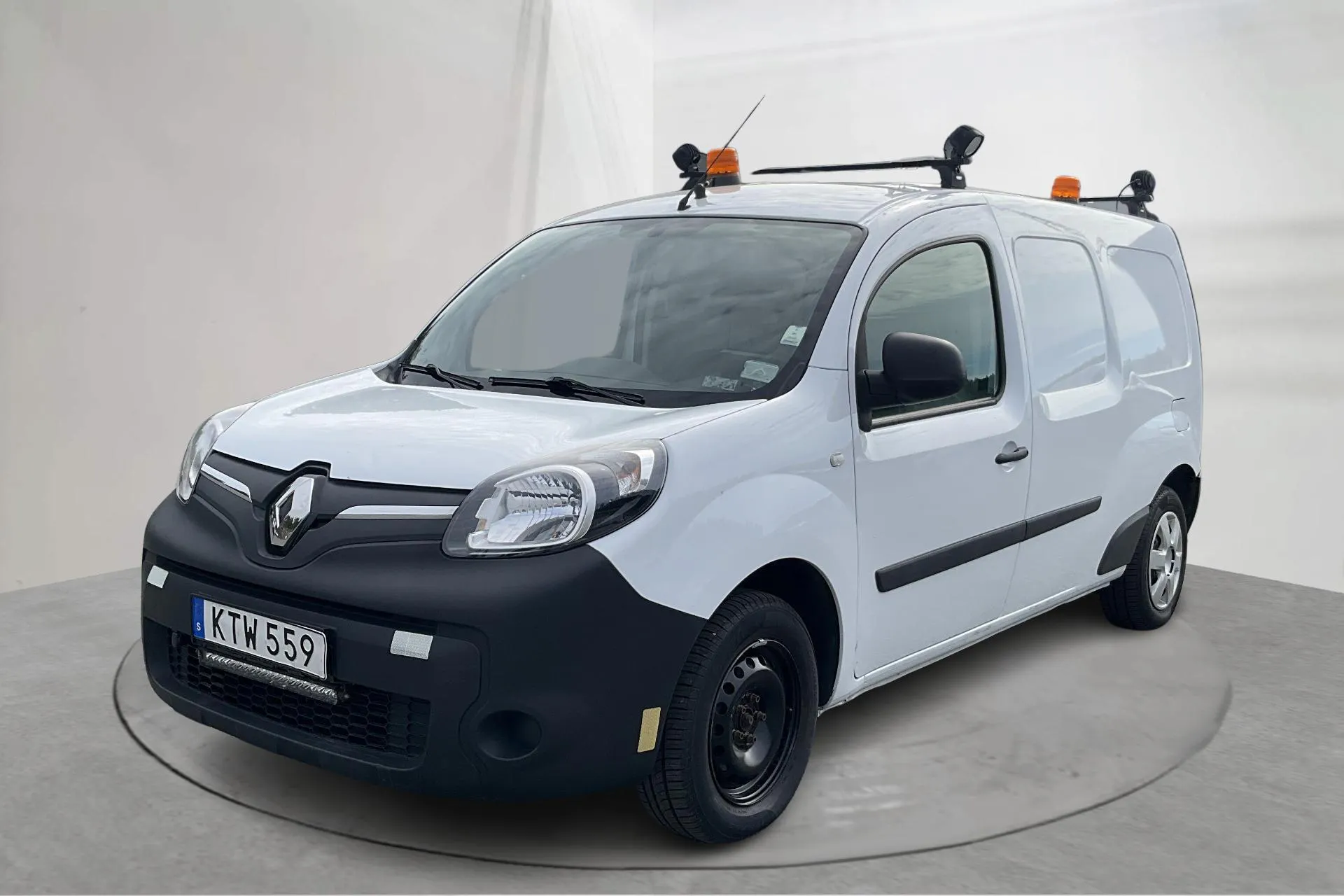 Presentationsfoto 1 av 14: Renault Kangoo II Z.E. 22kWh Maxi Skåp (60hk) - 2 622 mil - Automat - vit - 2017