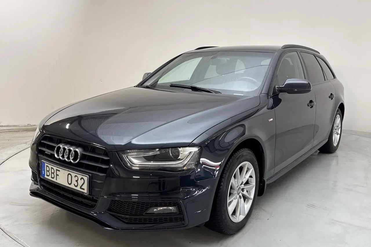 Presentation photo 1 of 11: Audi A4 2.0 TDI Avant quattro (177hk) - 14 006 Scandinavian mile - Automatic - blue - 2014