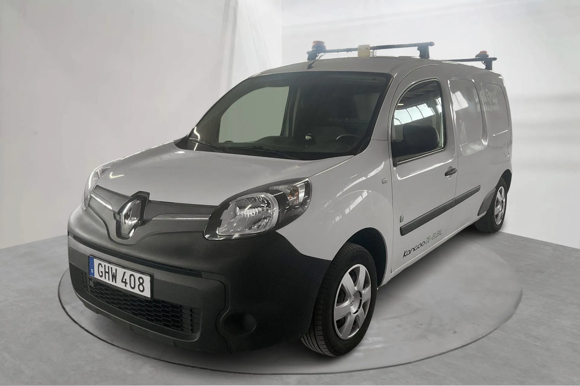 Presentationsfoto 1 av 14: Renault Kangoo II Z.E. 22kWh Maxi Skåp (60hk) - 4 139 mil - Automat - vit - 2017
