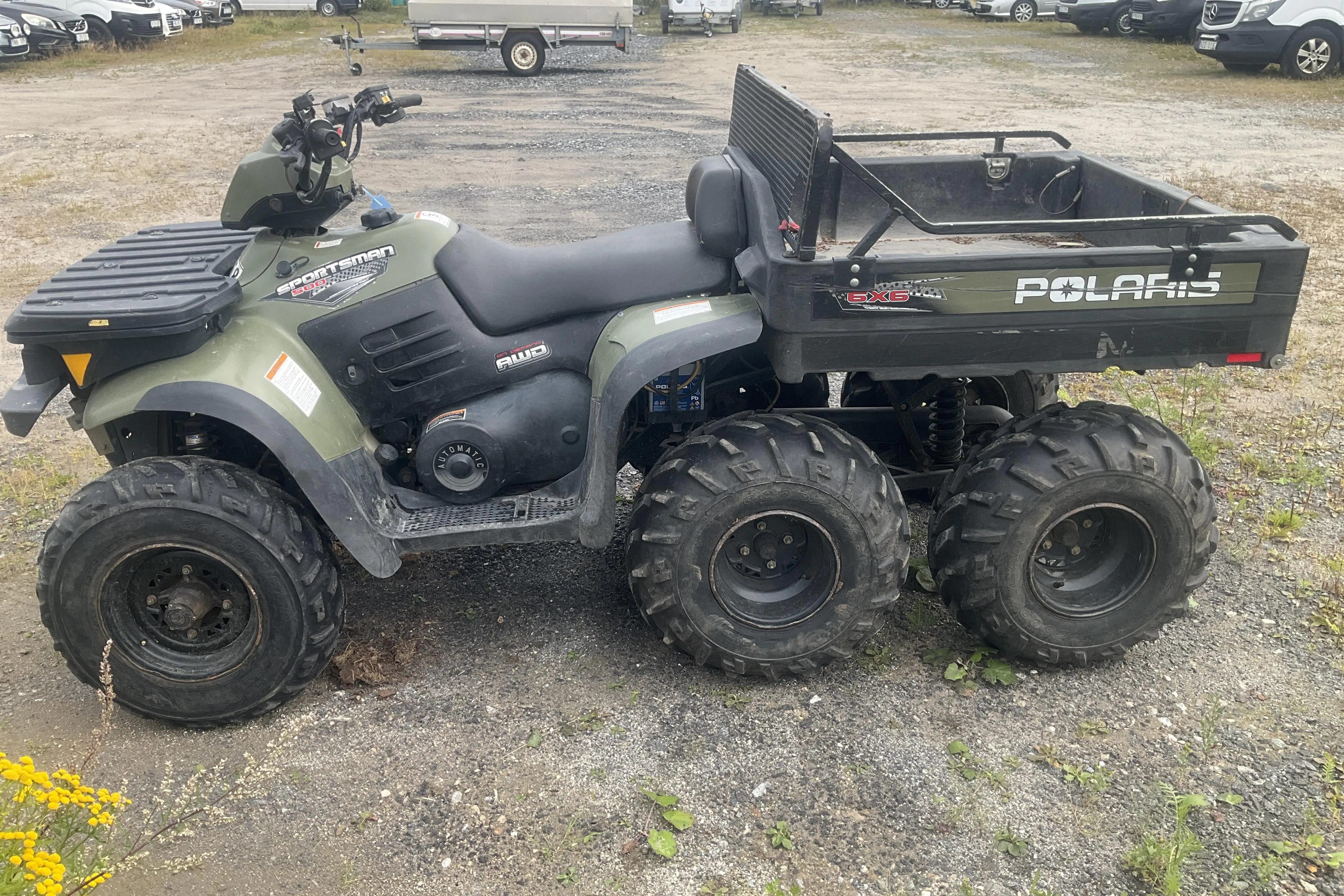 Presentation photo 2 of 17: POLARIS SPORTSMAN 6X6 SPORTSMAN 500 6X6 ATV (Rep.Objekt) - 2 920 km - Automatic - green - 2007