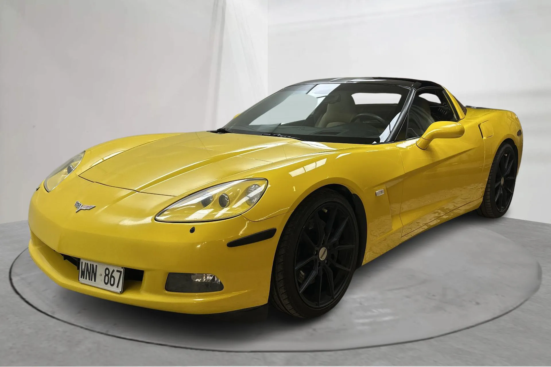 Presentation photo 1 of 16: Chevrolet Corvette C6 6.0 Targa (405hk) - 115 520 km - Automatic - yellow - 2006