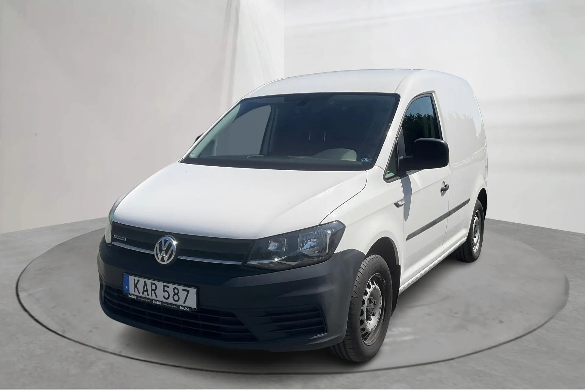 Presentationsfoto 1 av 11: VW Caddy 1.4 TGI Skåp (110hk) - 9 234 mil - Automat - vit - 2017
