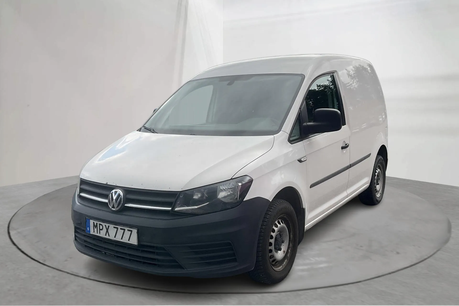 Presentationsfoto 1 av 12: VW Caddy 2.0 TDI Skåp (102hk) - 15 356 mil - Automat - vit - 2016