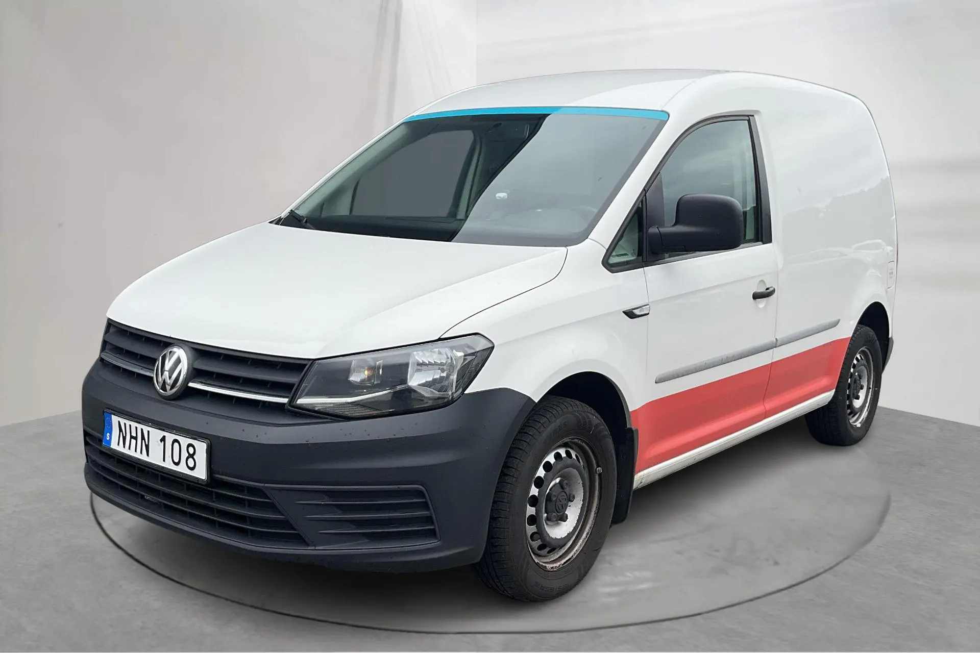 Presentationsfoto 1 av 15: VW Caddy 2.0 TDI Skåp (75hk) - 14 475 mil - Manuell - vit - 2018