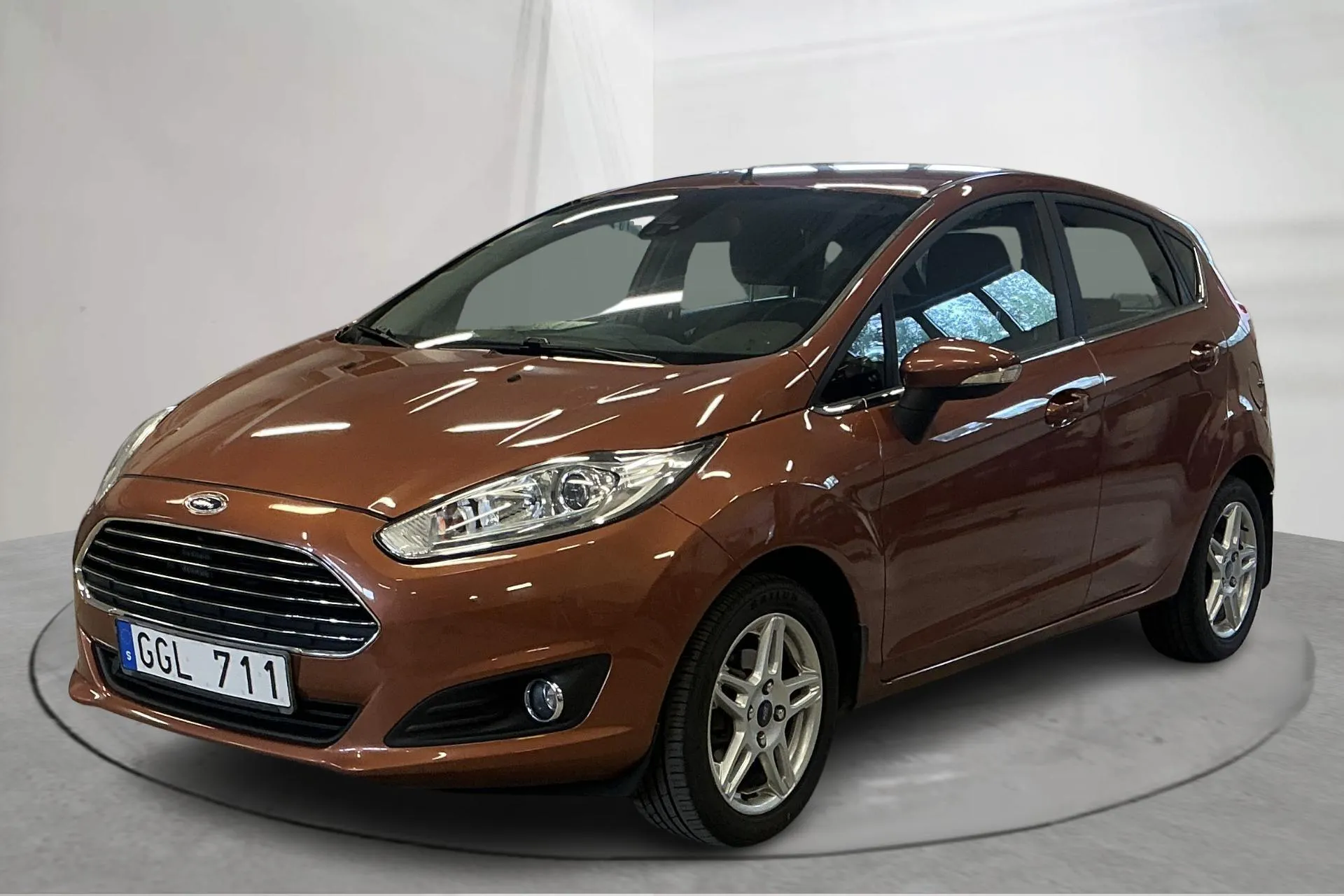Presentation photo 1 of 12: Ford Fiesta 1.0T EcoBoost 5dr (100hk) - 89 860 km - Manual - brown - 2014