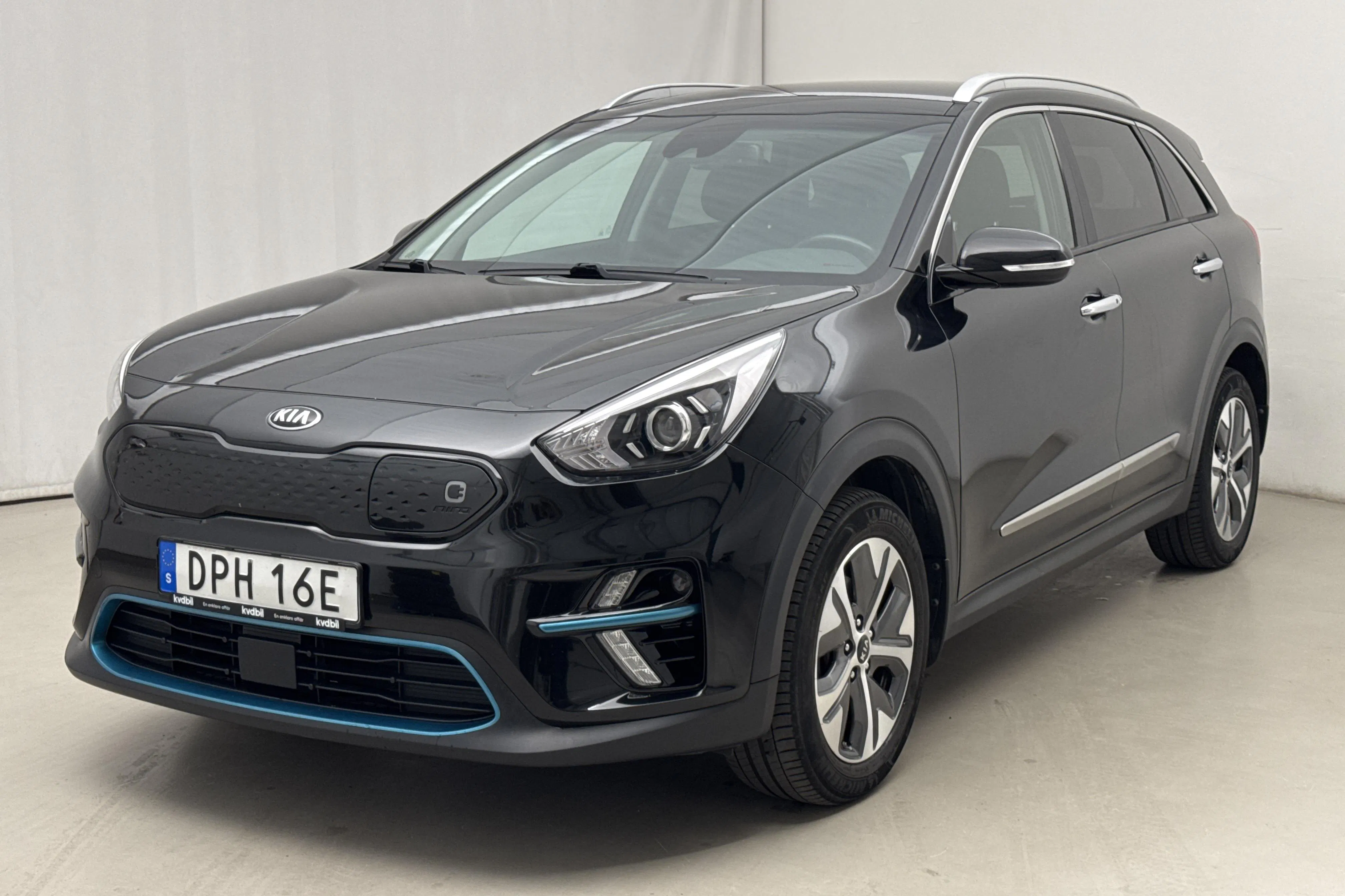 Presentation photo 1 of 19: KIA e-Niro 64kWh (204hk) - 77 070 km - Automatic - black - 2021