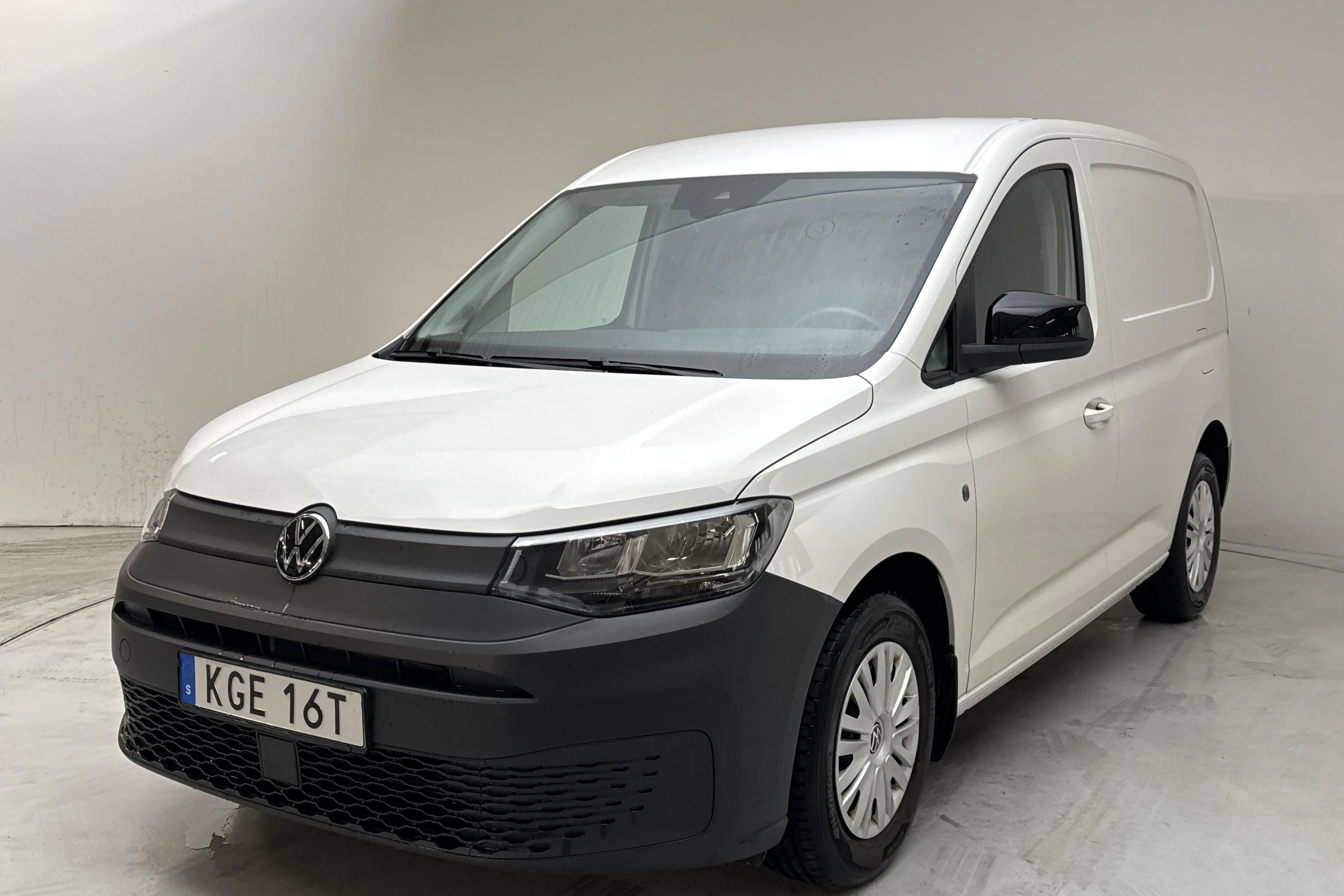 Presentation photo 1 of 12: VW Caddy Cargo 2.0 TDI Skåp (75hk) - 62 590 km - Manual - white - 2023