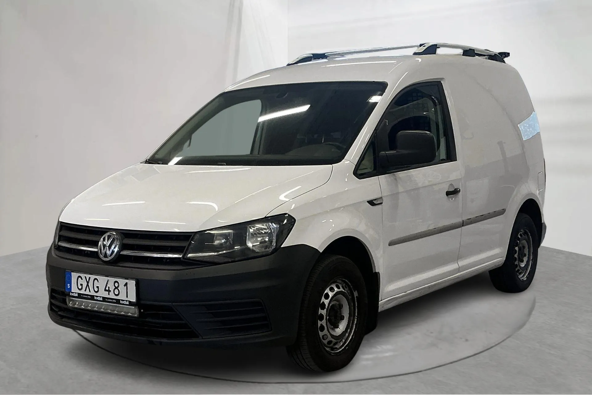 Presentationsfoto 1 av 15: VW Caddy 2.0 TDI Skåp (102hk) - 20 920 mil - Automat - vit - 2018
