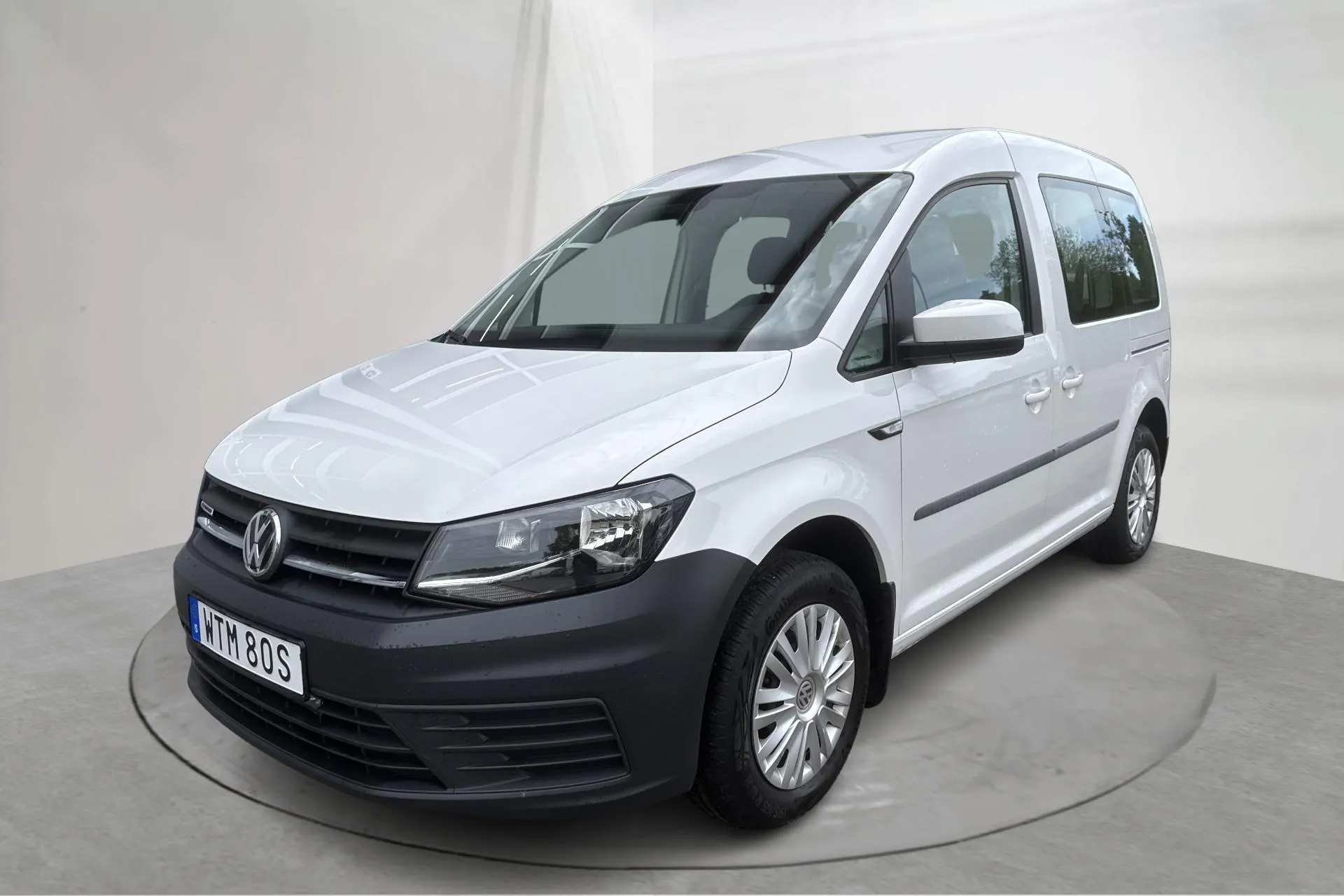 Presentationsfoto 1 av 14: VW Caddy Combi 1.4 TGI (110hk) - 3 373 mil - Manuell - vit - 2020