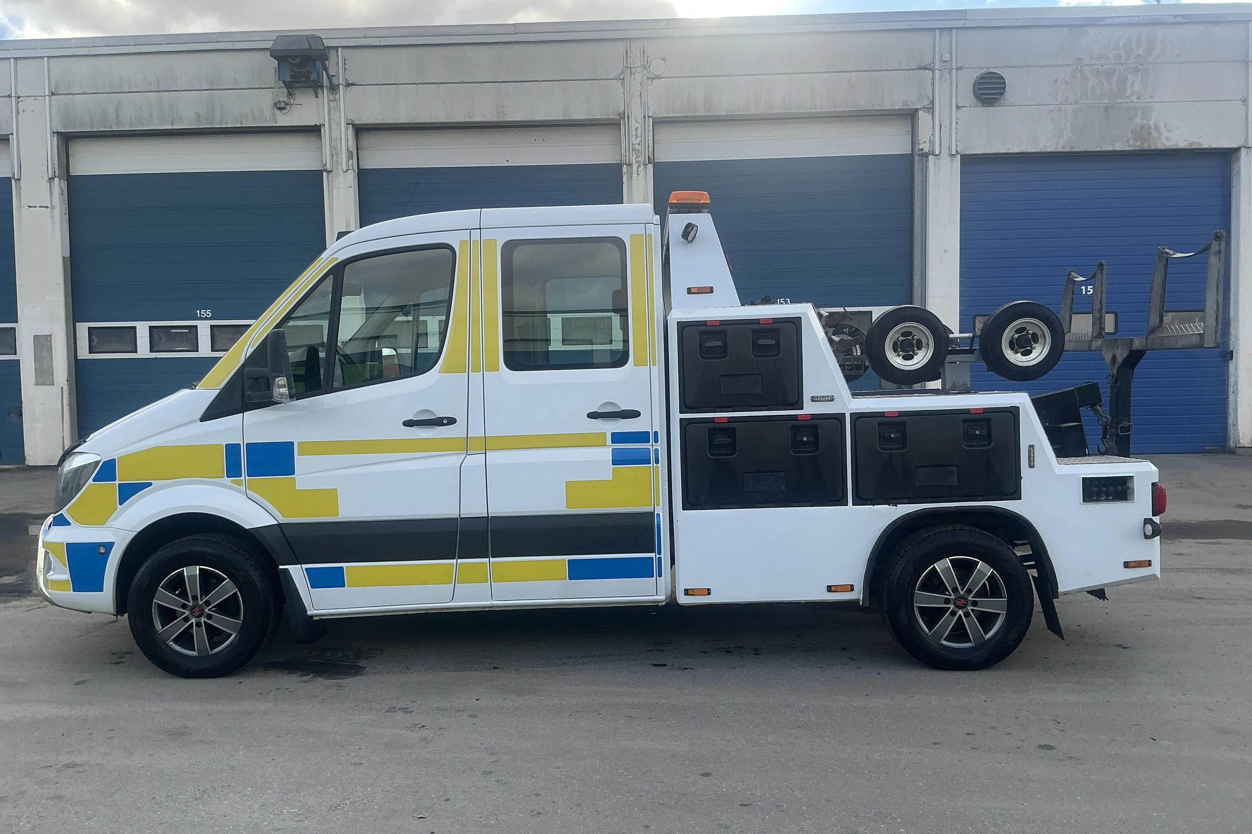 Presentationsfoto 2 av 23: Mercedes Sprinter 316 CDI Bärgare (163hk) - 7 305 mil - Manuell - vit - 2018