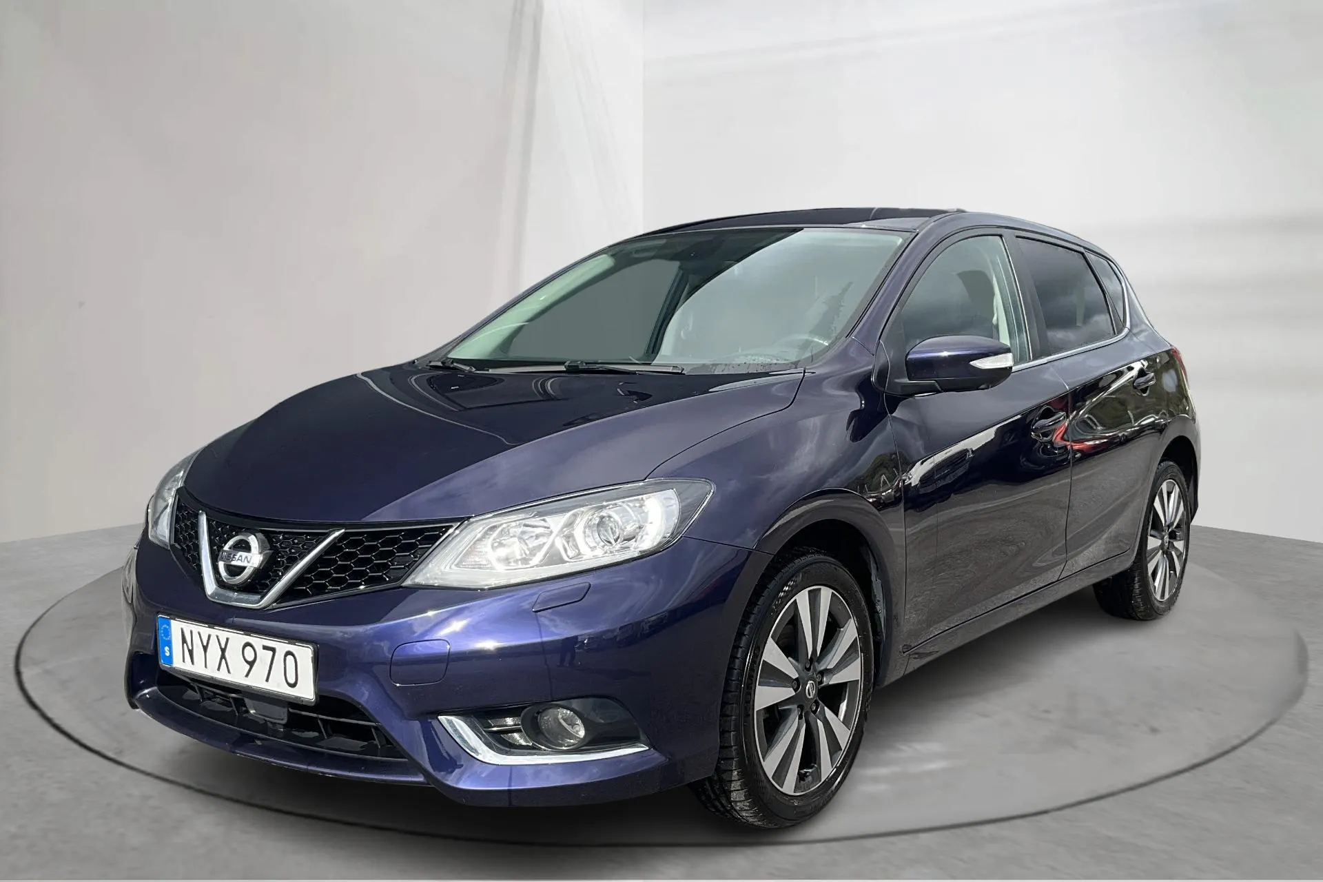 Presentationsfoto 1 av 15: Nissan Pulsar 1.2 DIG-T (115hk) - 8 191 mil - Manuell - blå - 2018