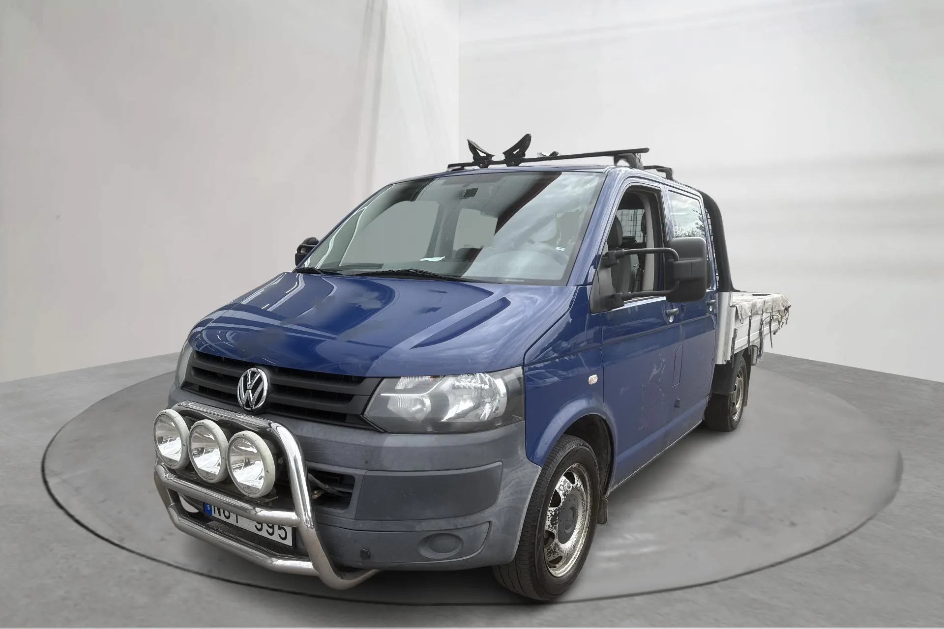 Presentation photo 1 of 14: VW Transporter T5 2.0 BiTDI Pickup 4MOTION (180hk) - 265 000 km - Manual - dark blue - 2013