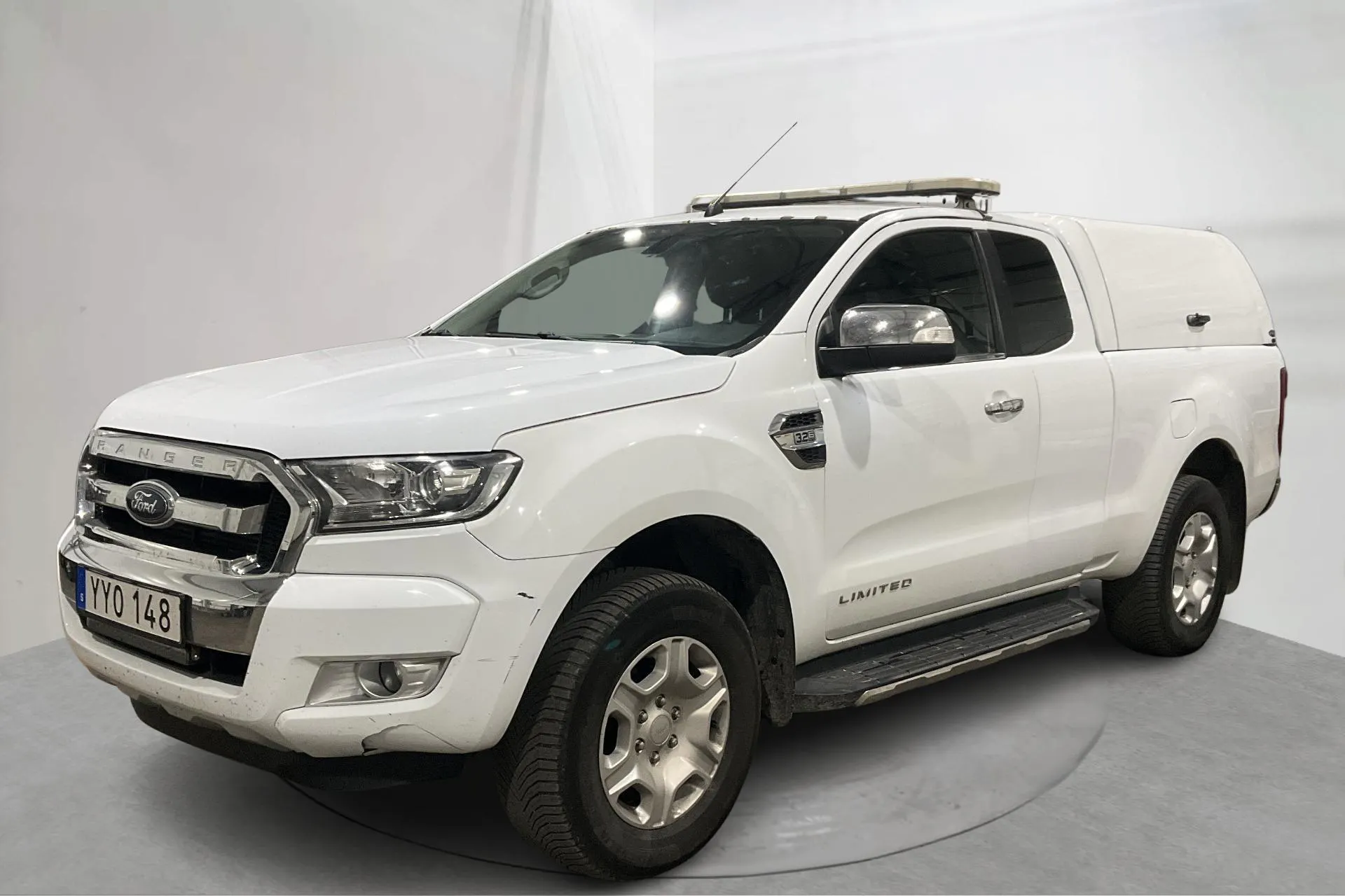 Presentationsfoto 1 av 18: Ford Ranger 3.2 TDCi 4WD (200hk) - 21 066 mil - Automat - vit - 2019