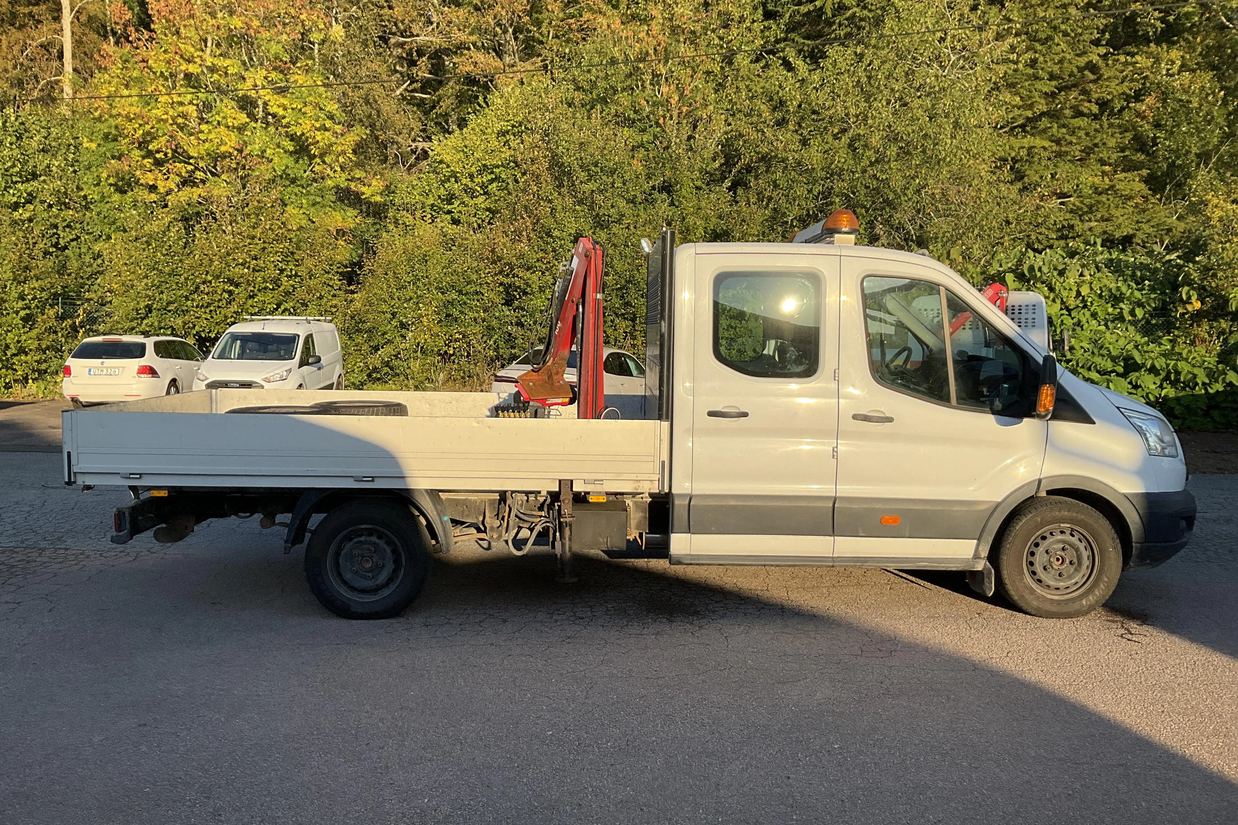 Presentation photo 2 of 15: Ford Transit Flak Dubbelhytt 350 2.0 TDCi RWD (170hk) - 90 760 km - Manual - white - 2017