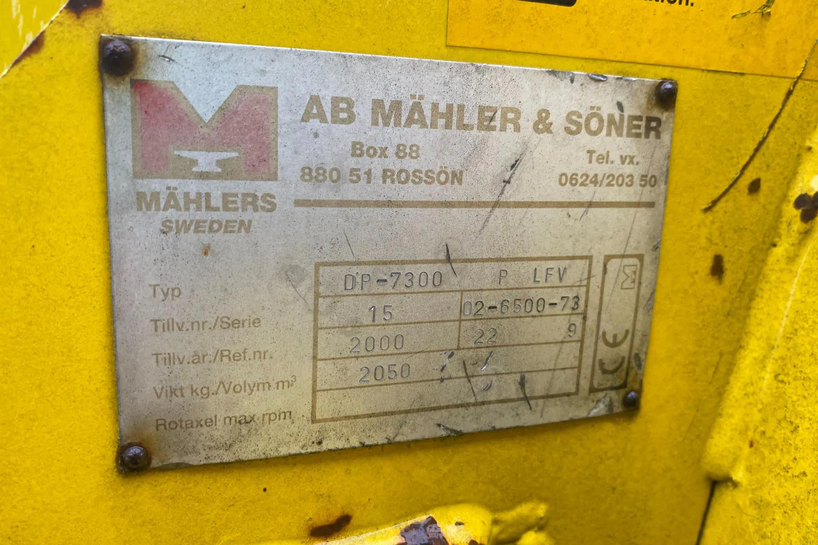 Presentationsfoto 12 av 12: Mählers 7,3m Diagonalplog - 0 km - 2000