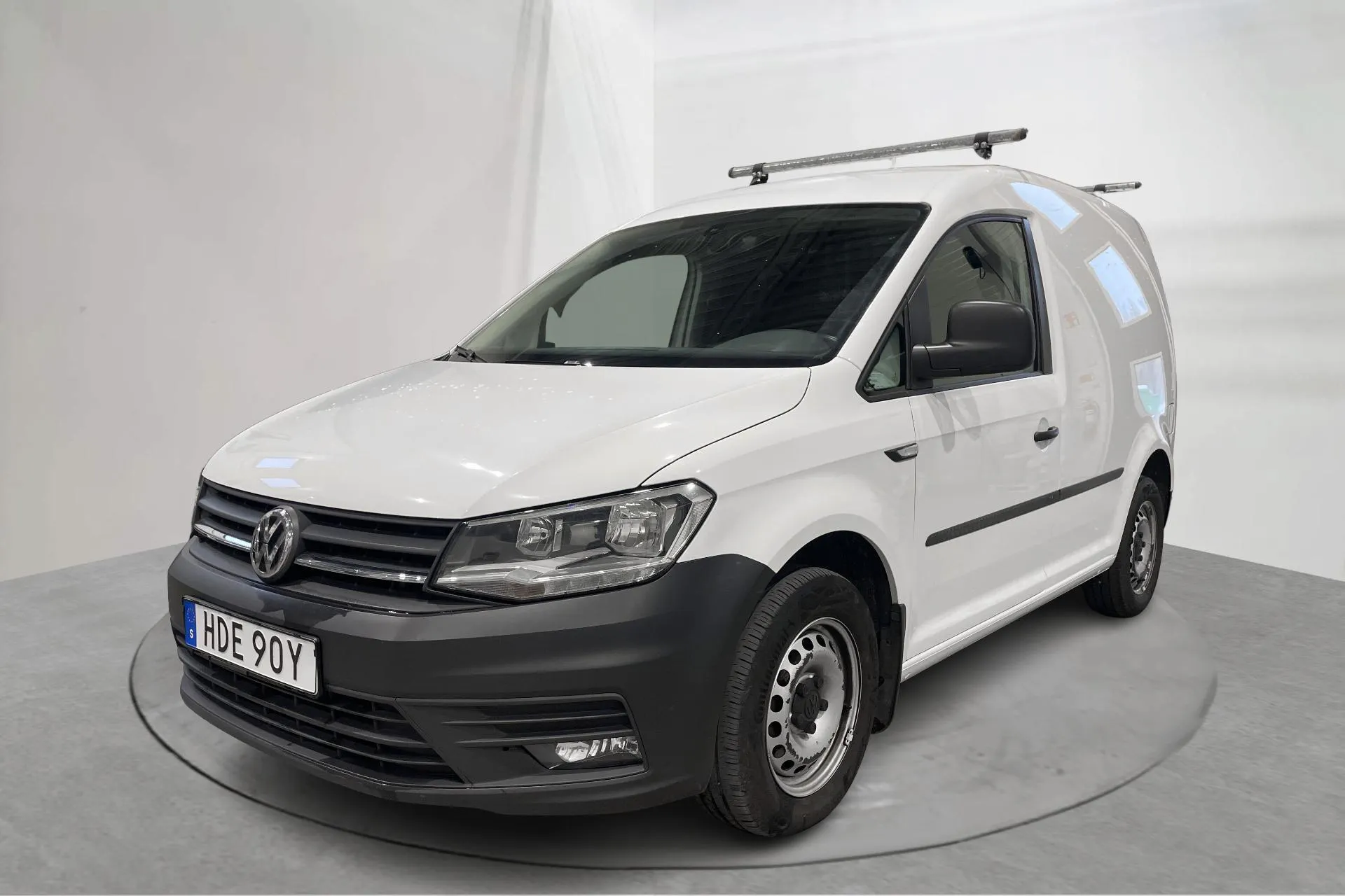 Presentation photo 1 of 15: VW Caddy 2.0 TDI Skåp (75hk) - 78 280 km - Manual - white - 2020